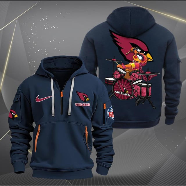 Arizona Cardinals Premium Personalized Quarter Zip Hoodie AZBTCQZH000001 - Famjoys Arizona Cardinals Premium Personalized Quarter Zip Hoodie AZBTCQZH000001 - Famjoys