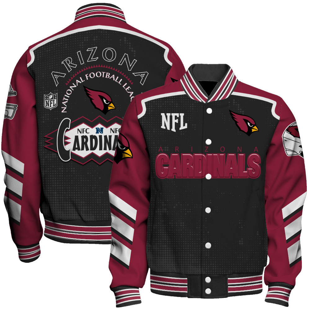 Arizona Cardinals - Relentless Determination Unisex Varsity Jacket - Famjoys Arizona Cardinals - Relentless Determination Unisex Varsity Jacket - Famjoys