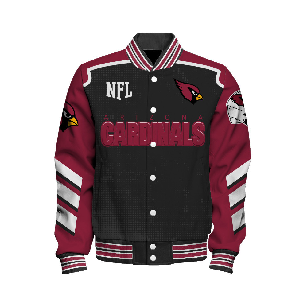 Arizona Cardinals - Relentless Determination Unisex Varsity Jacket - Famjoys Arizona Cardinals - Relentless Determination Unisex Varsity Jacket - Famjoys