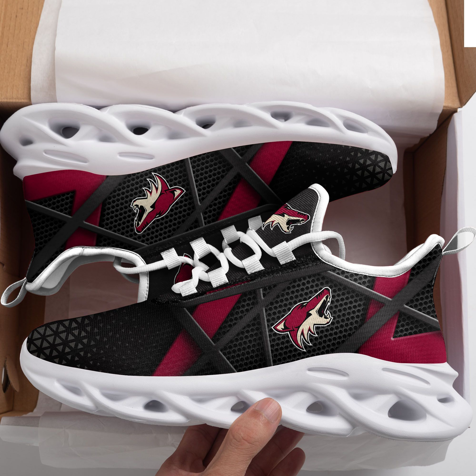 Arizona Coyotes Max Soul Sneakers Shoes - Famjoys Arizona Coyotes Max Soul Sneakers Shoes - Famjoys