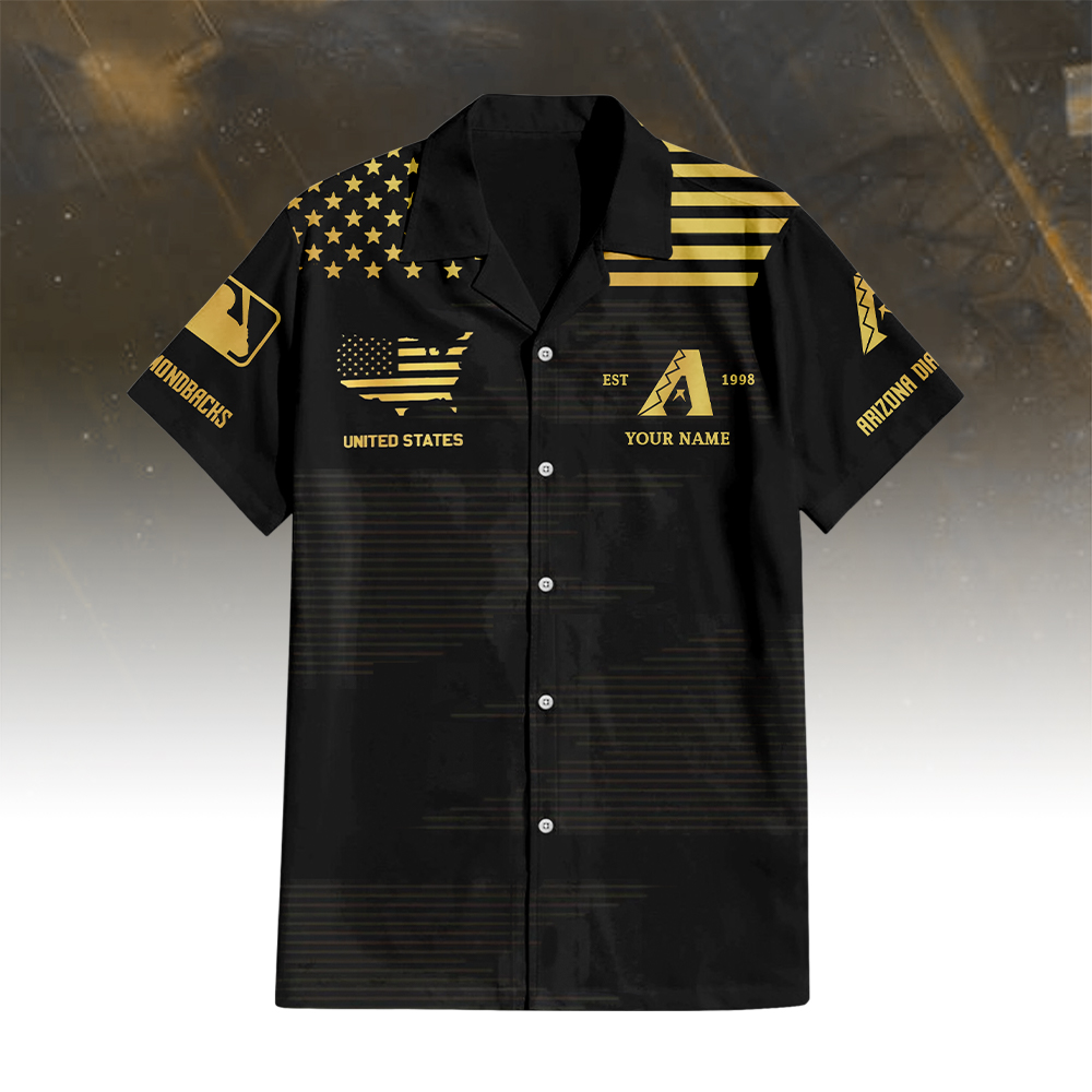 Arizona Diamondbacks Golden Hawaiian Shirt - Famjoys Arizona Diamondbacks Golden Hawaiian Shirt - Famjoys