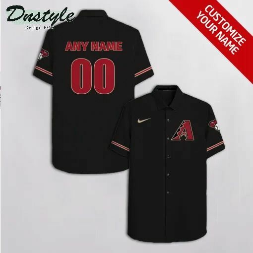 Arizona Diamondbacks Personalized Name And Number Black Hawaiian Shirt - Famjoys Arizona Diamondbacks Personalized Name And Number Black Hawaiian Shirt - Famjoys