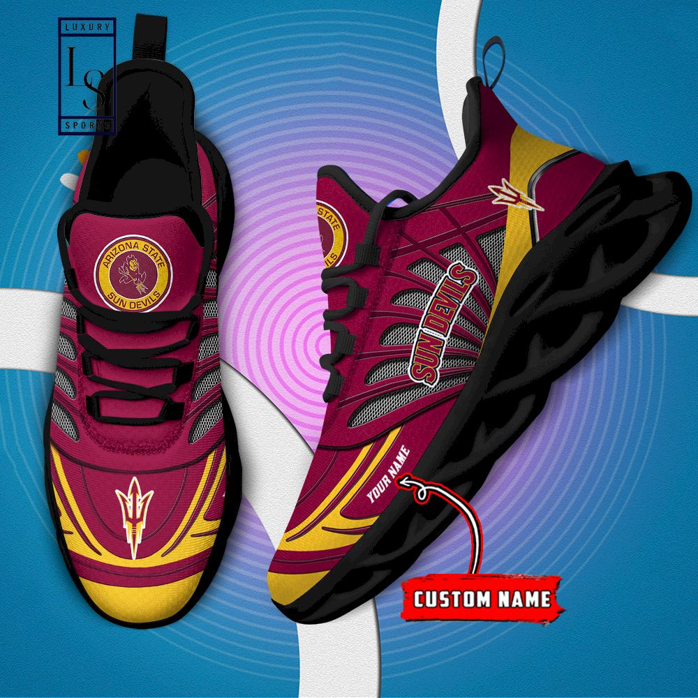 Arizona State Sun Devils Custom Name Max Soul Shoes - Famjoys Arizona State Sun Devils Custom Name Max Soul Shoes - Famjoys
