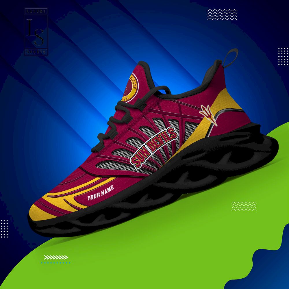 Arizona State Sun Devils Custom Name Max Soul Shoes - Famjoys Arizona State Sun Devils Custom Name Max Soul Shoes - Famjoys