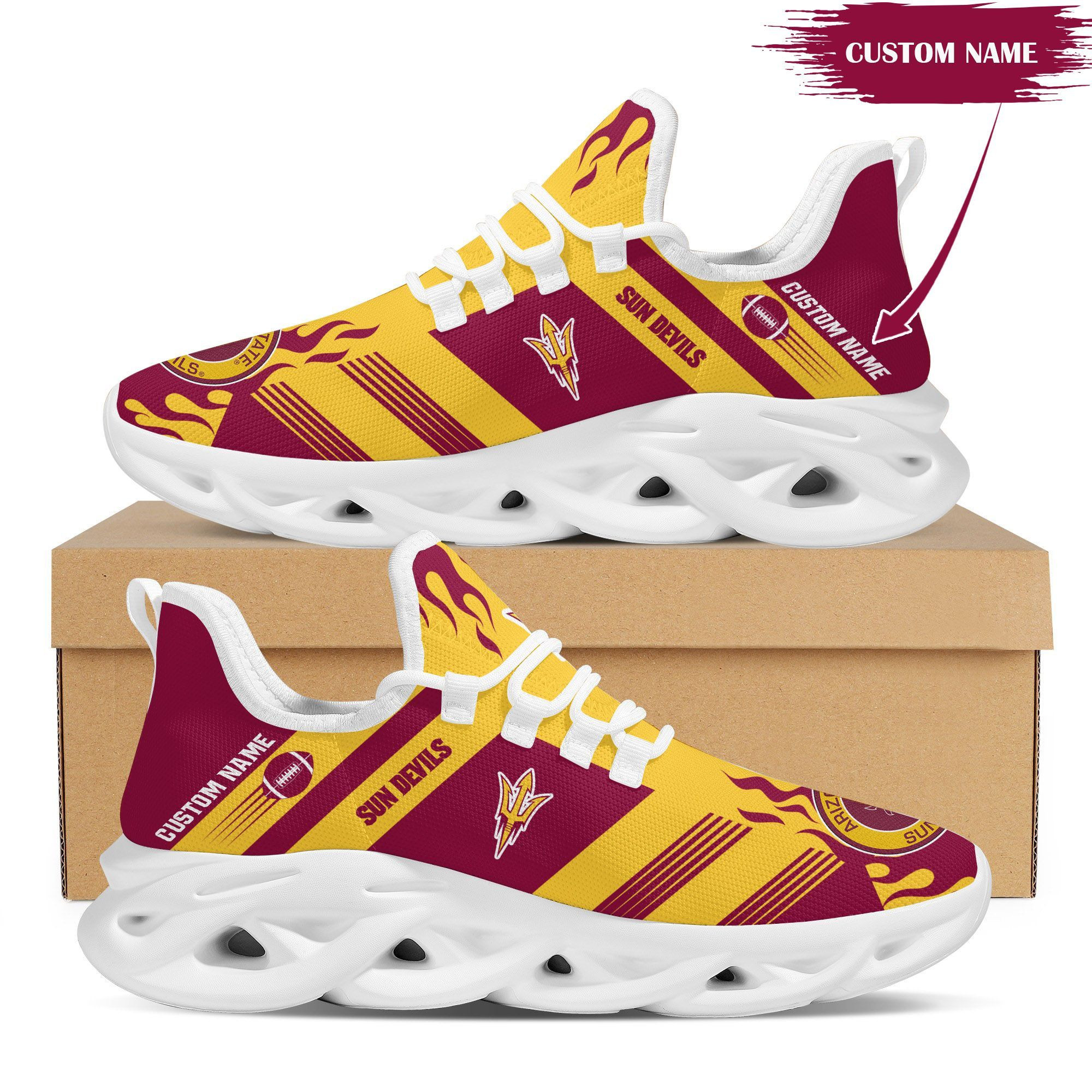 Arizona State Sun Devils Custom Personalized Max Soul Sneakers Shoes - Famjoys Arizona State Sun Devils Custom Personalized Max Soul Sneakers Shoes - Famjoys