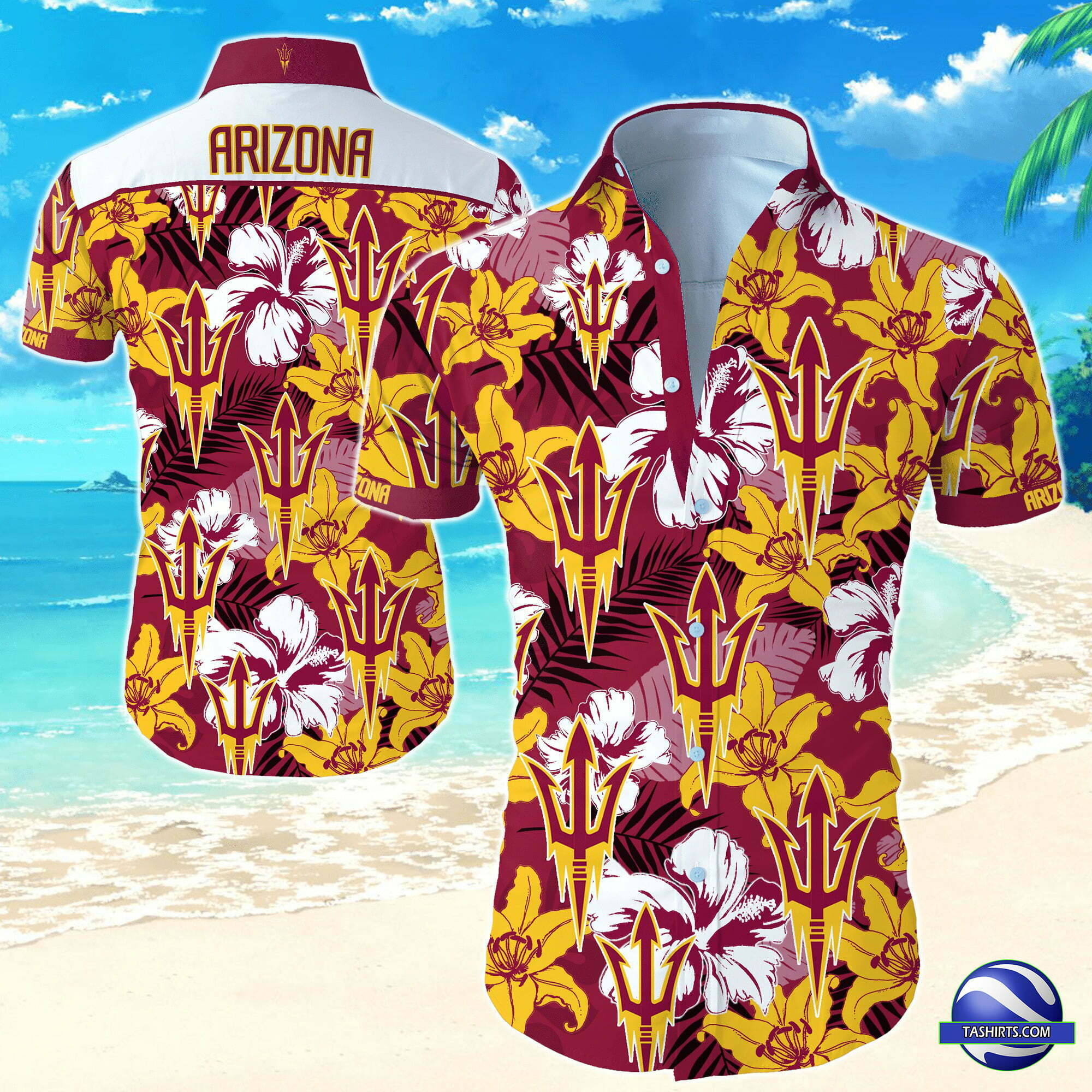 Arizona State Sun Devils Hawaiian Shirt - Famjoys Arizona State Sun Devils Hawaiian Shirt - Famjoys