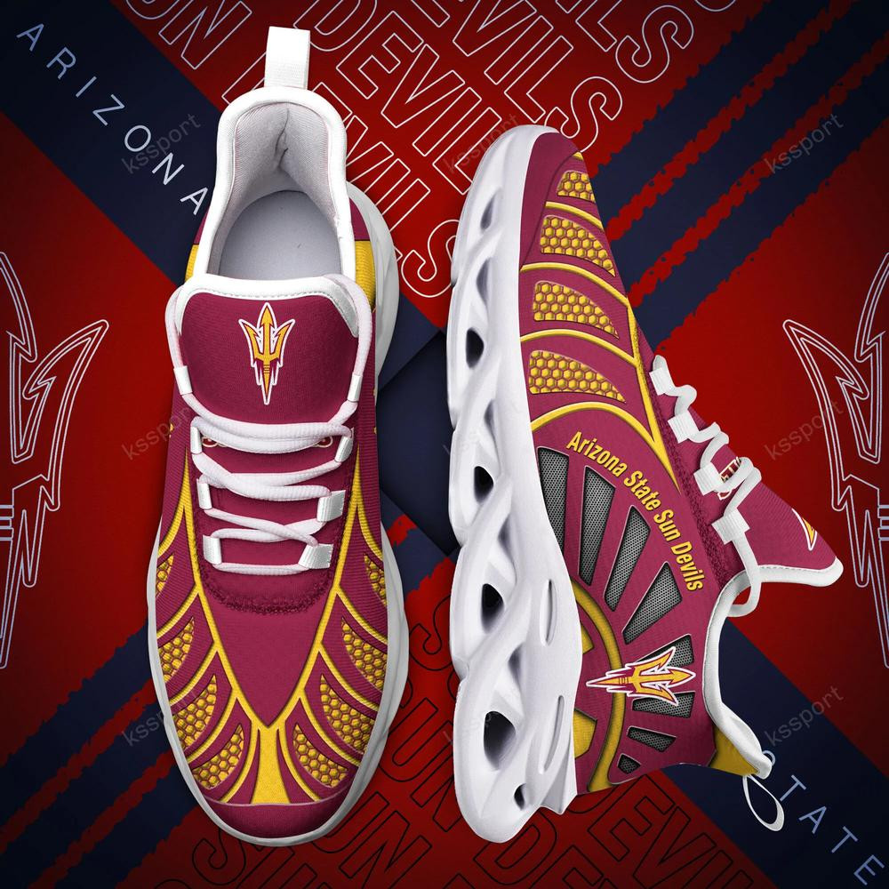 Arizona State Sun Devils Max Soul Clunky, Black And White Running Shoes - Famjoys Arizona State Sun Devils Max Soul Clunky, Black And White Running Shoes - Famjoys