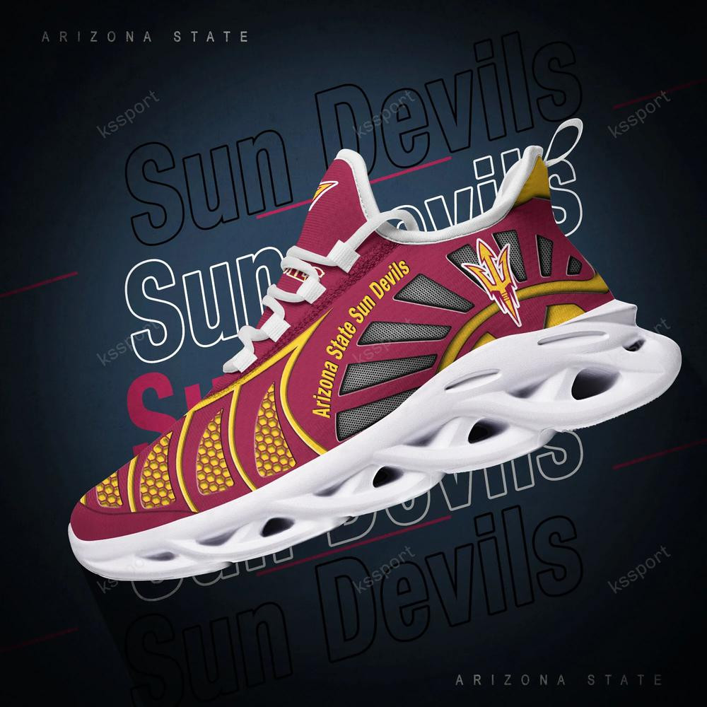 Arizona State Sun Devils Max Soul Clunky, Black And White Running Shoes - Famjoys Arizona State Sun Devils Max Soul Clunky, Black And White Running Shoes - Famjoys