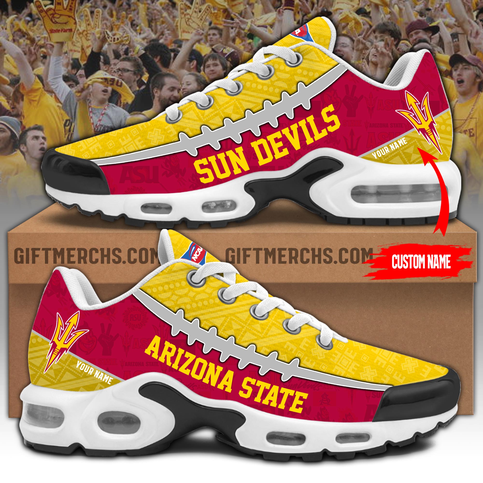 Arizona State Sun Devils Personalized Shoes - Famjoys Arizona State Sun Devils Personalized Shoes - Famjoys