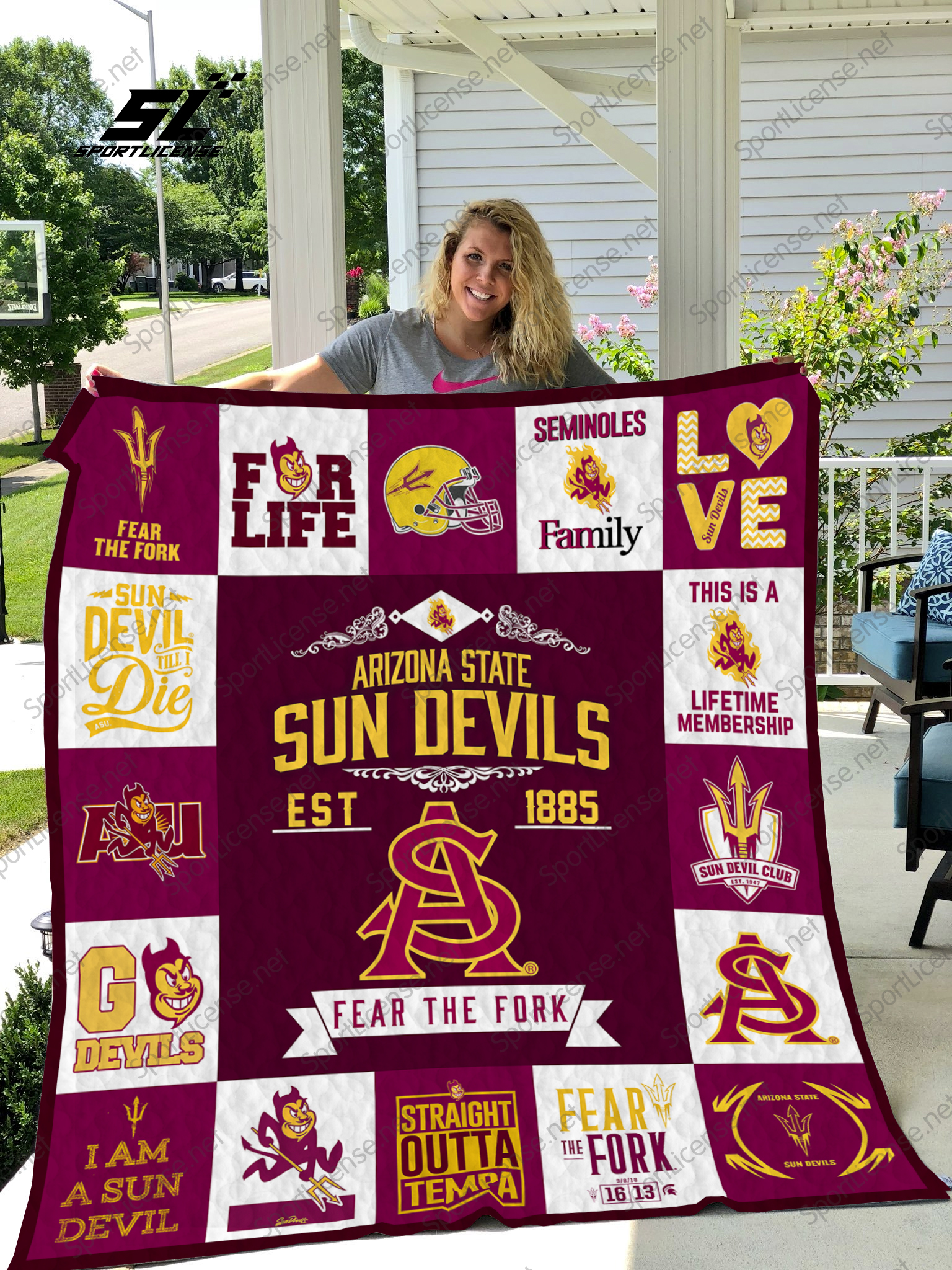 Arizona State Sun Devils Quilt Blanket 01 - Famjoys Arizona State Sun Devils Quilt Blanket 01 - Famjoys