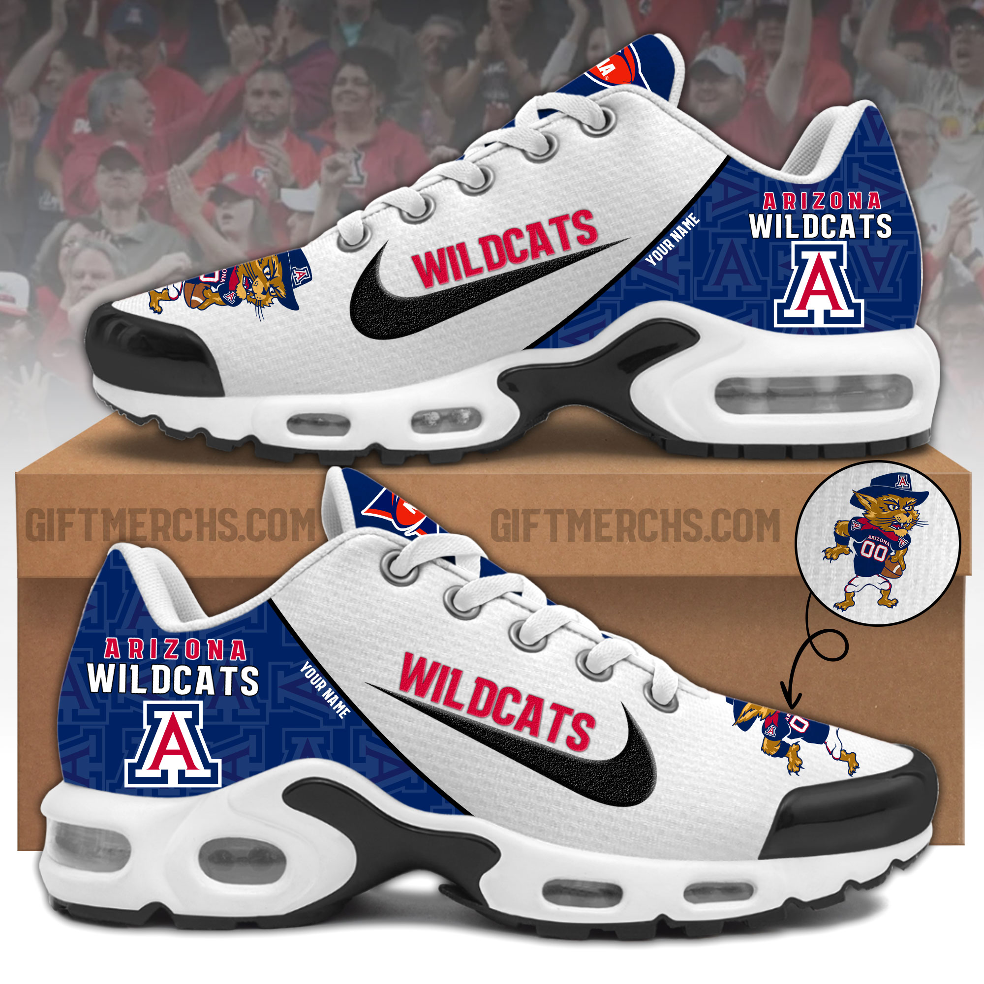 Arizona Wildcats Personalized Shoes - Famjoys Arizona Wildcats Personalized Shoes - Famjoys