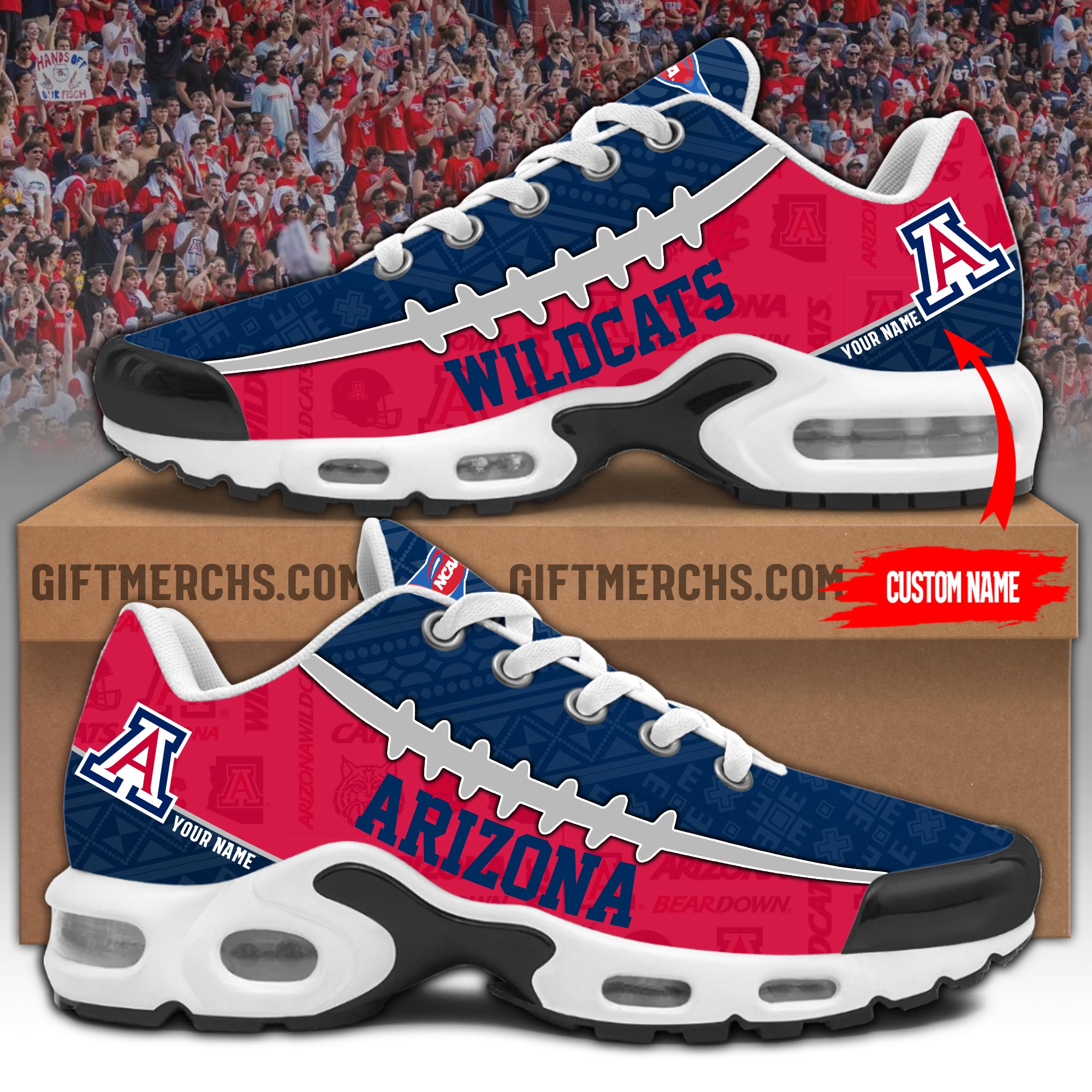 Arizona Wildcats Personalized Shoes - Famjoys Arizona Wildcats Personalized Shoes - Famjoys