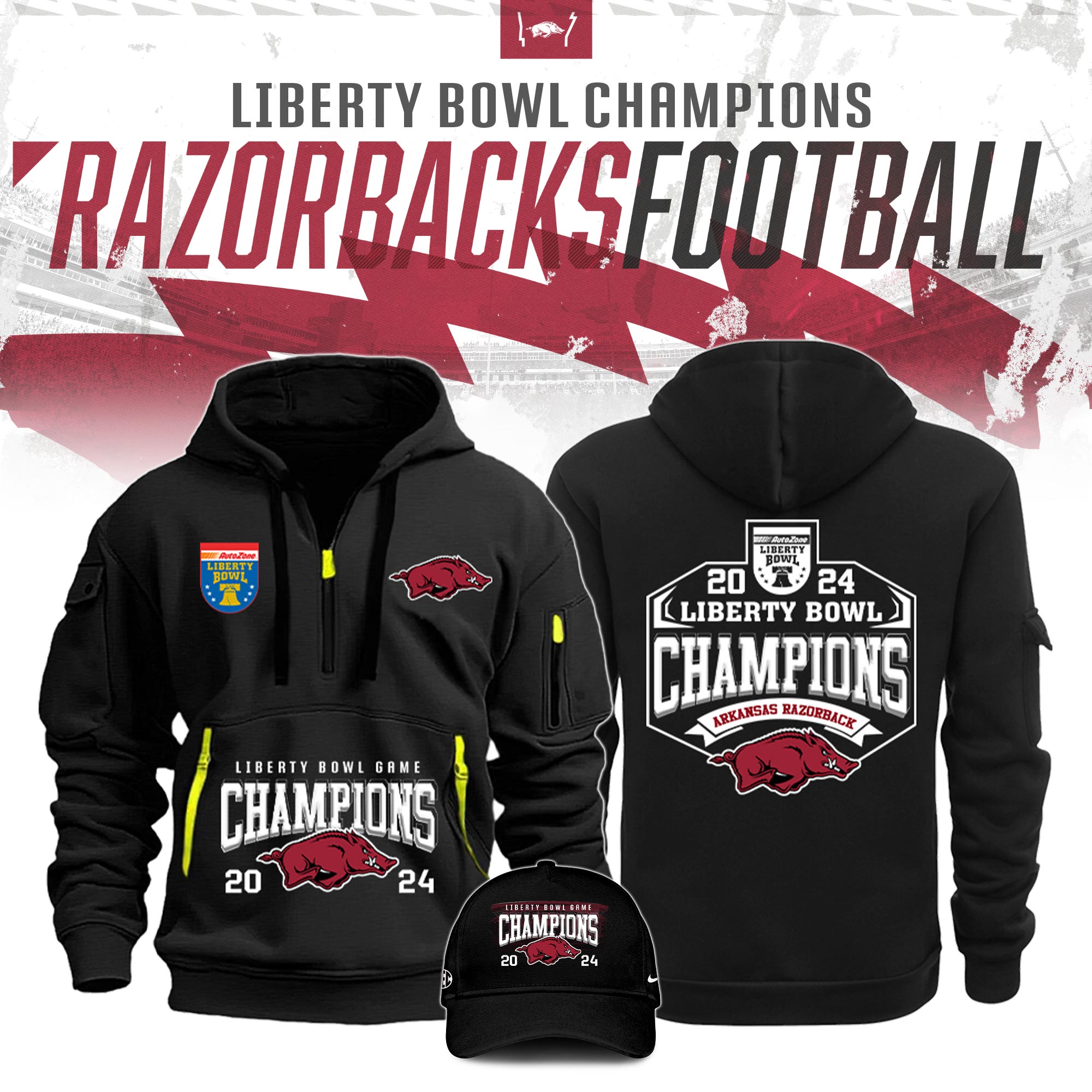 Arkansas Razorback Bowl Champion New Hoodie - Famjoys Arkansas Razorback Bowl Champion New Hoodie - Famjoys