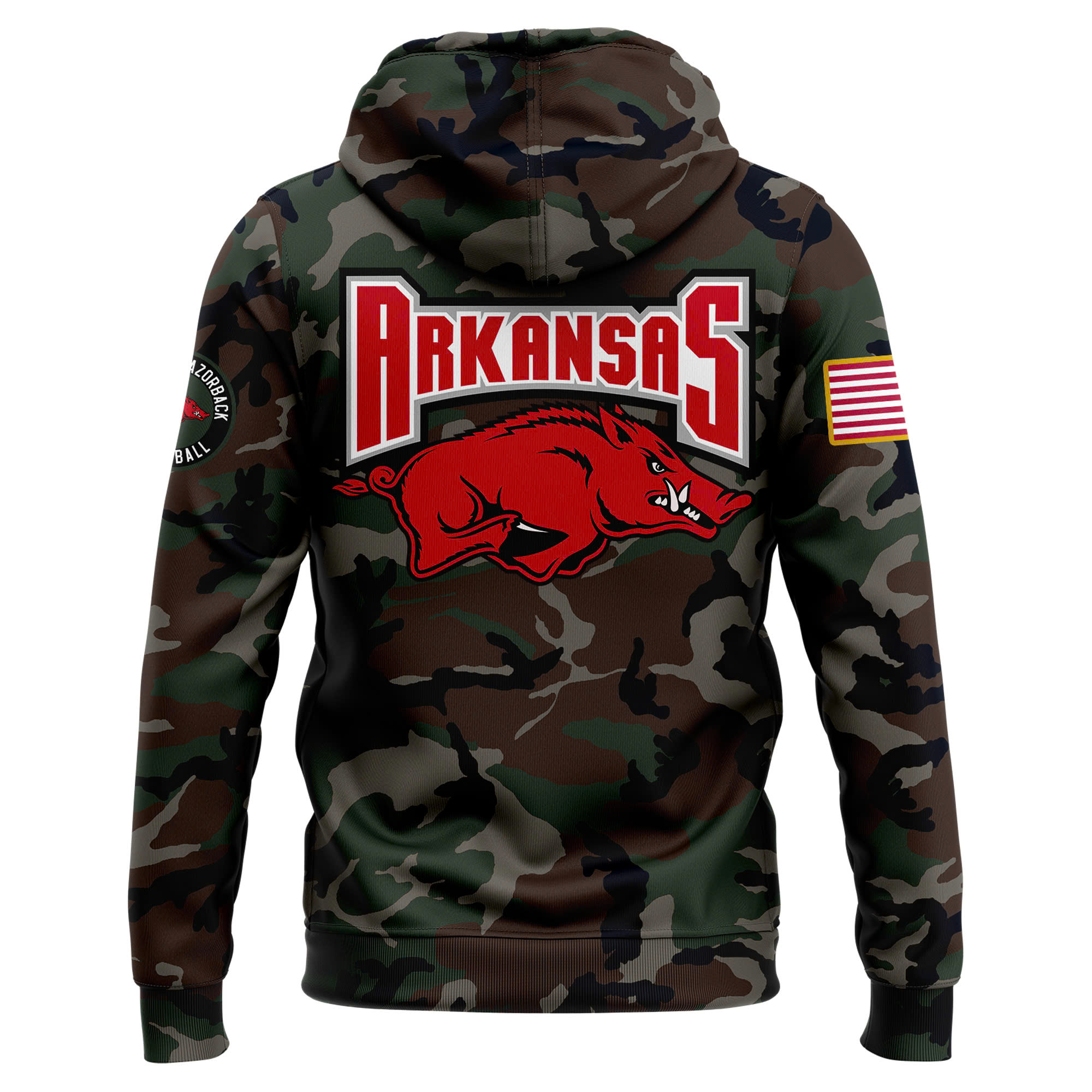 Arkansas Razorback Football Arctic Camo Salute to Service Club Fleece Pullover Hoodie - Famjoys Arkansas Razorback Football Arctic Camo Salute to Service Club Fleece Pullover Hoodie - Famjoys