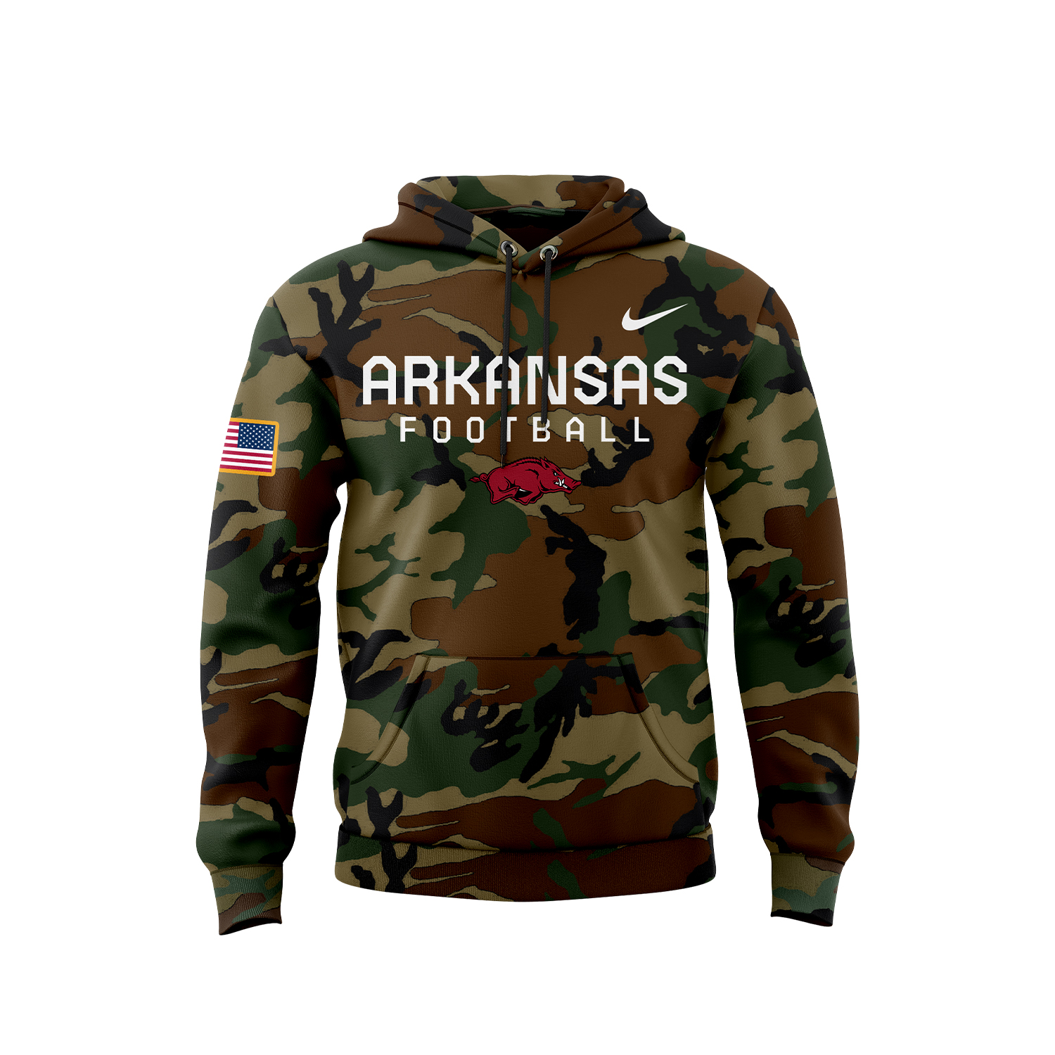 Arkansas Razorback Football Arctic Camo Salute to Service Club Fleece Pullover Hoodie - Famjoys Arkansas Razorback Football Arctic Camo Salute to Service Club Fleece Pullover Hoodie - Famjoys