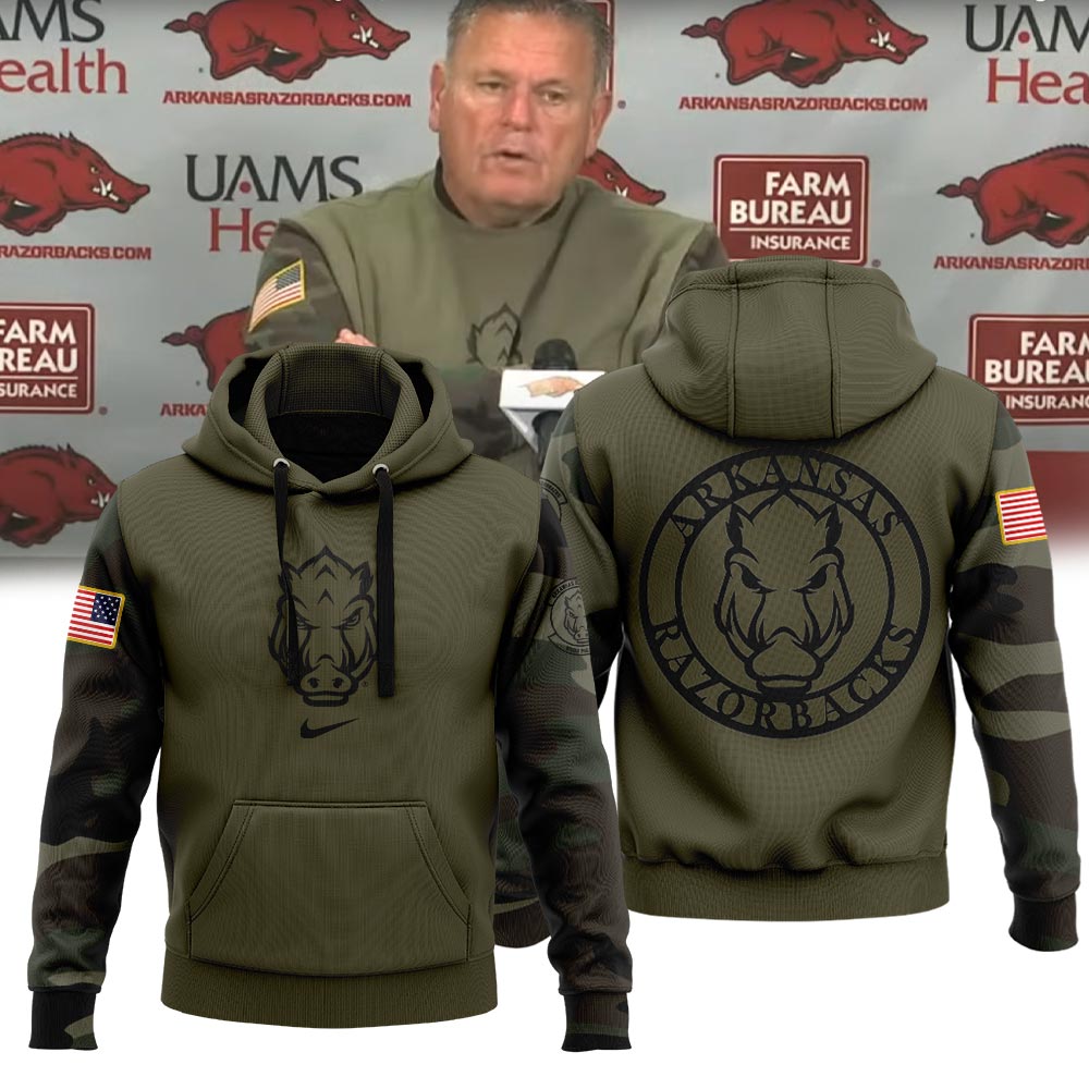 Arkansas Razorback Football Camo 2023 Hoodie - Famjoys Arkansas Razorback Football Camo 2023 Hoodie - Famjoys