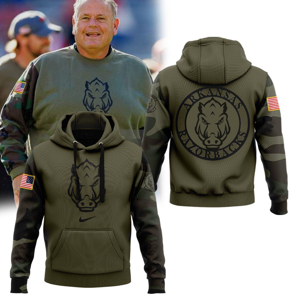 Arkansas Razorback Football Camo 2023 Hoodie - Famjoys Arkansas Razorback Football Camo 2023 Hoodie - Famjoys