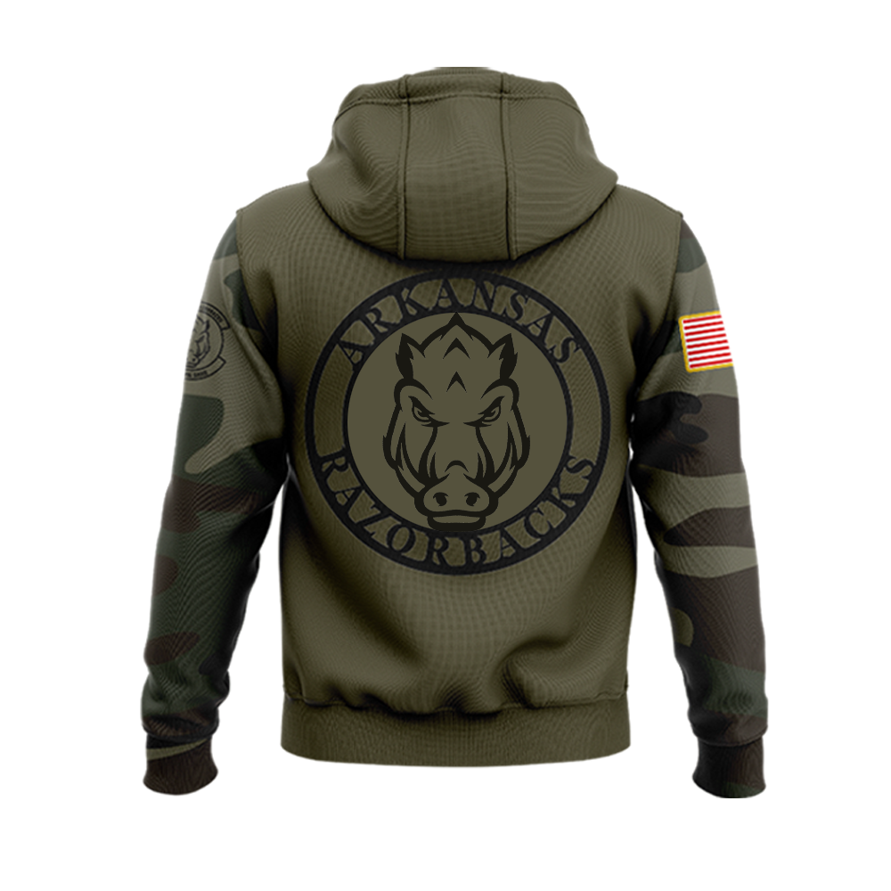 Arkansas Razorback Football Camo 2023 Hoodie - Famjoys Arkansas Razorback Football Camo 2023 Hoodie - Famjoys