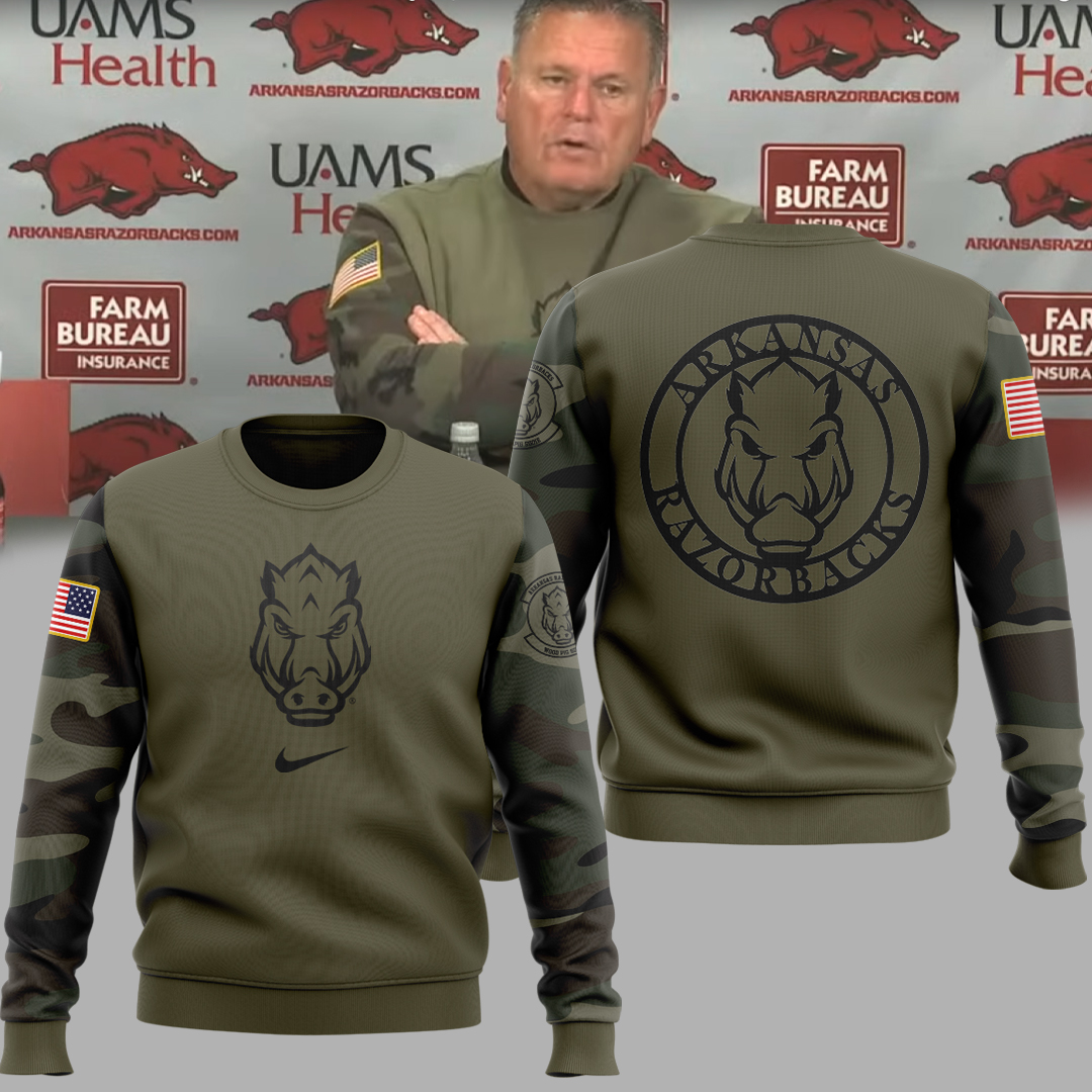 Arkansas Razorback Football Camo 2023 Hoodie - Famjoys Arkansas Razorback Football Camo 2023 Hoodie - Famjoys