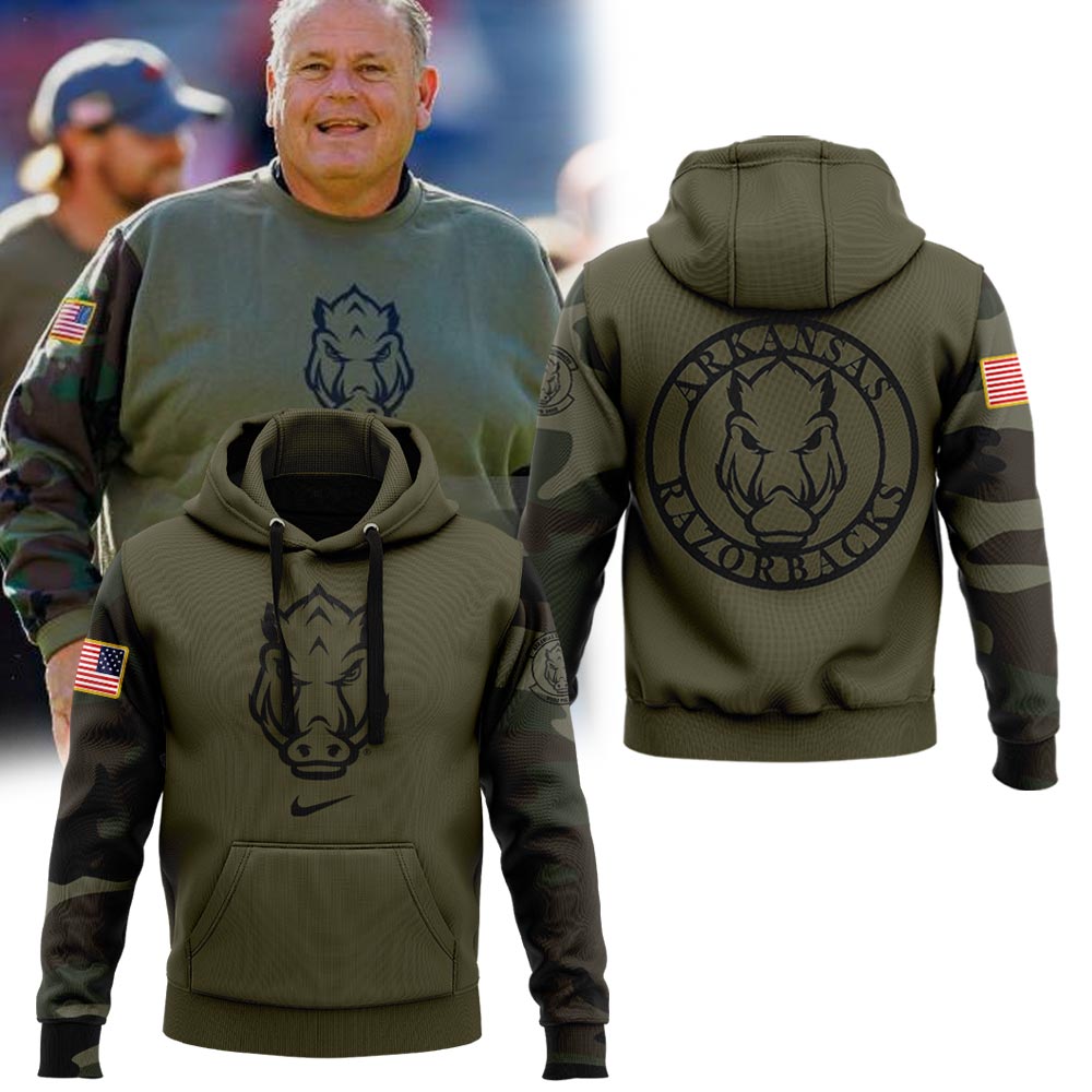 Arkansas Razorback Football Camo 2023 Hoodie - Famjoys Arkansas Razorback Football Camo 2023 Hoodie - Famjoys