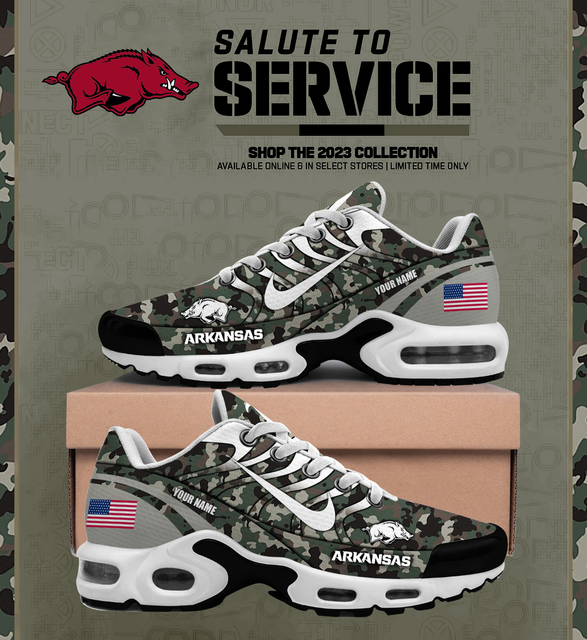 Arkansas Razorbacks-Camo Shoes - Famjoys Arkansas Razorbacks-Camo Shoes - Famjoys