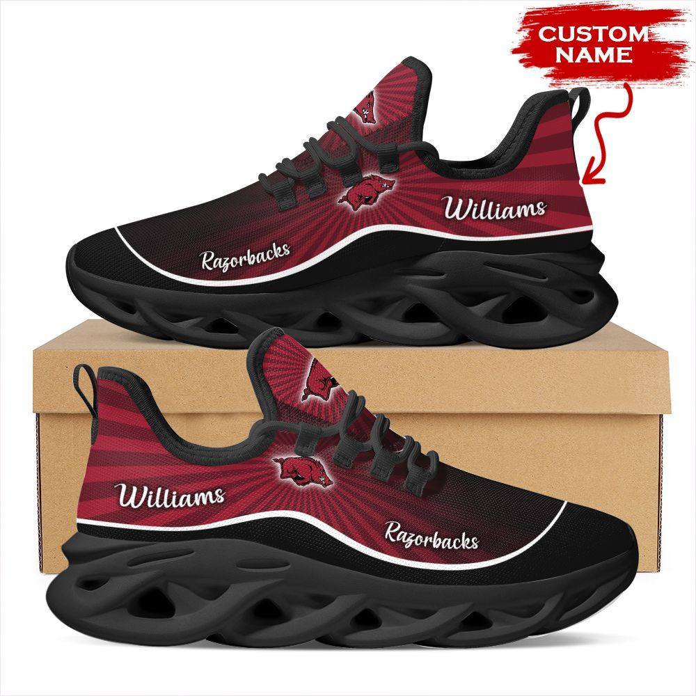 Arkansas Razorbacks Custom Name Personalized Max Soul Sneakers Shoes - Famjoys