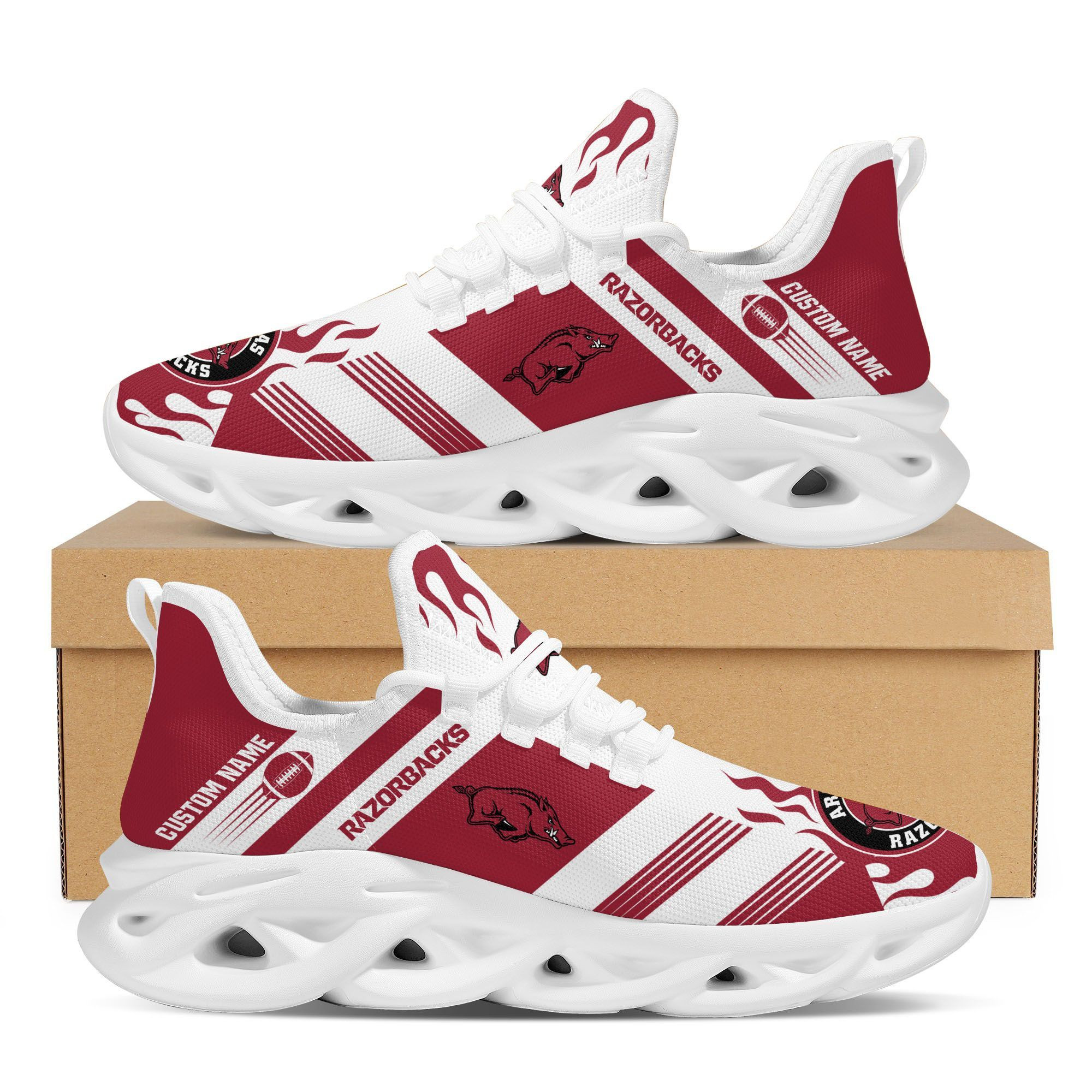 Arkansas Razorbacks Custom Personalized Max Soul Sneakers Shoes University of Arkansas - Famjoys Arkansas Razorbacks Custom Personalized Max Soul Sneakers Shoes University of Arkansas - Famjoys