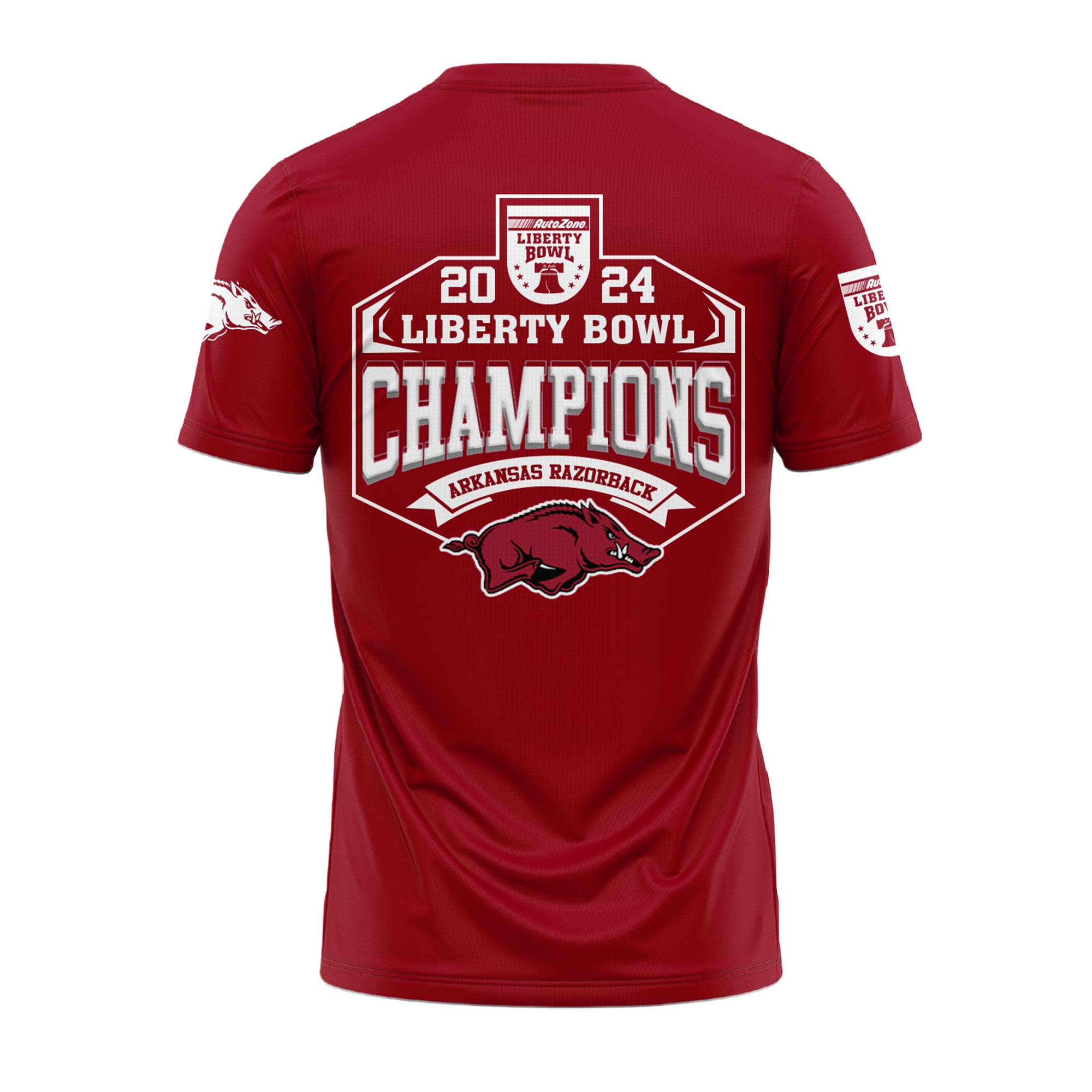 Arkansas Razorbacks Football AutoZone Liberty Bowl Champions TShirts #3 - Famjoys Arkansas Razorbacks Football AutoZone Liberty Bowl Champions TShirts #3 - Famjoys