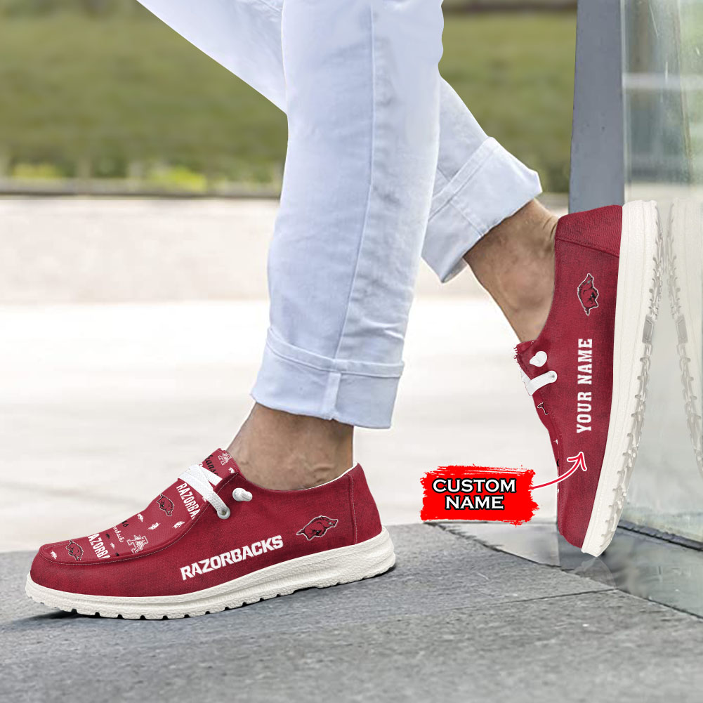 Arkansas Razorbacks Hey Dude Shoes - Famjoys Arkansas Razorbacks Hey Dude Shoes - Famjoys