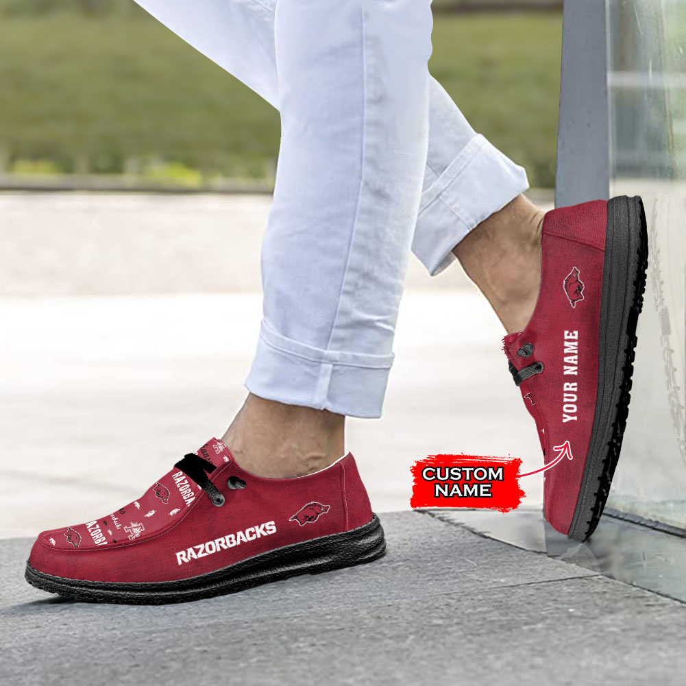 Arkansas Razorbacks Hey Dude Shoes - Famjoys Arkansas Razorbacks Hey Dude Shoes - Famjoys