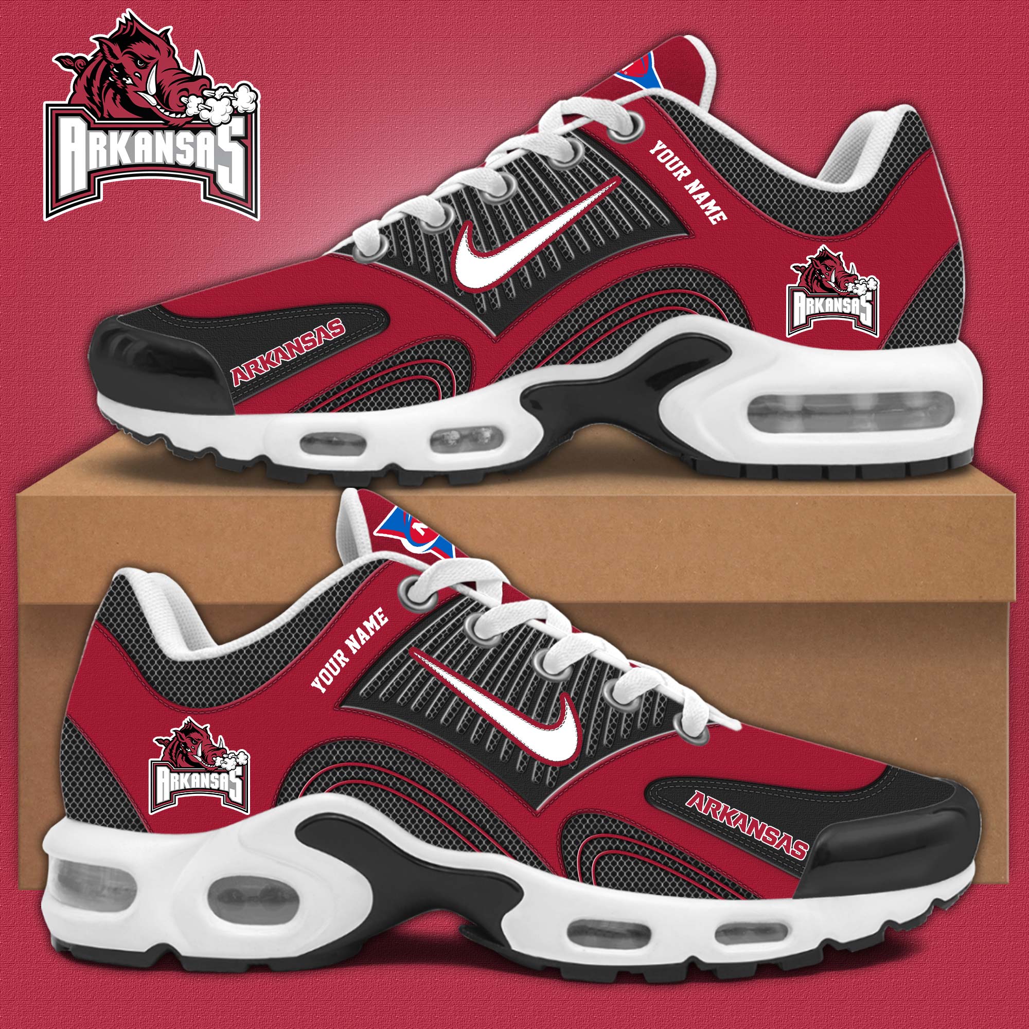 Arkansas Razorbacks NCAA Personalized Shoes - Famjoys Arkansas Razorbacks NCAA Personalized Shoes - Famjoys