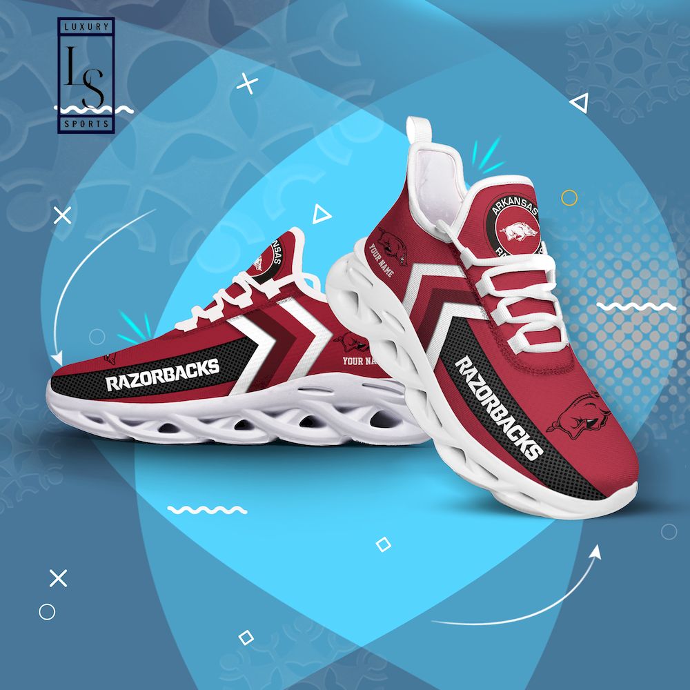 Arkansas Razorbacks Personalized Max Soul Shoes - Famjoys Arkansas Razorbacks Personalized Max Soul Shoes - Famjoys