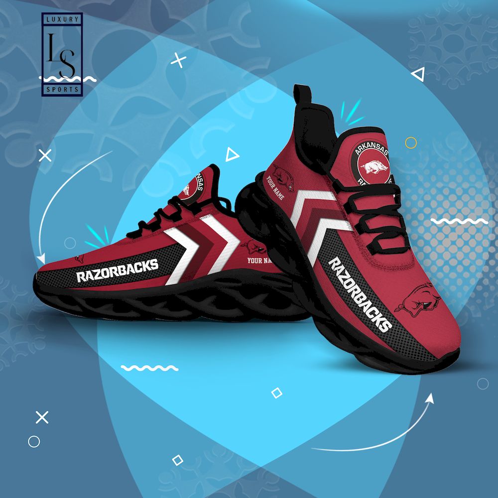 Arkansas Razorbacks Personalized Max Soul Shoes - Famjoys Arkansas Razorbacks Personalized Max Soul Shoes - Famjoys
