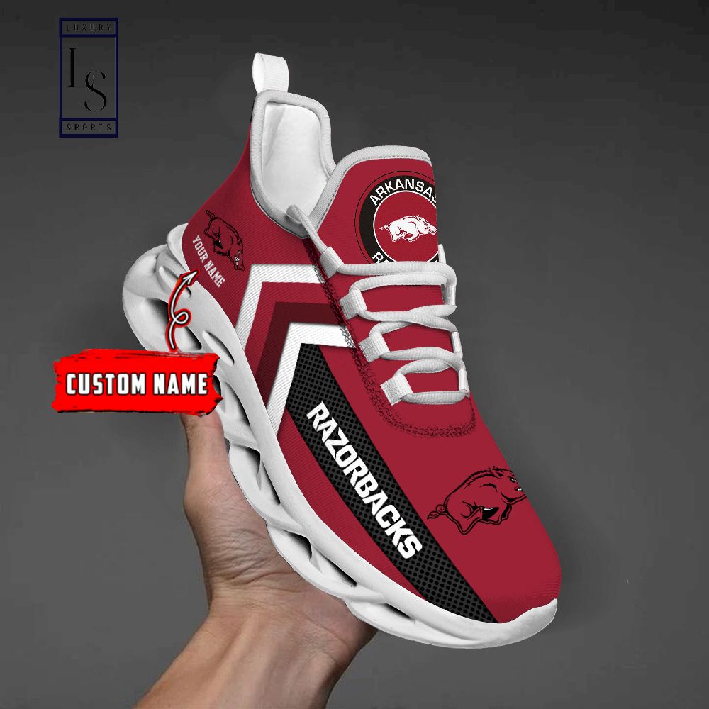 Arkansas Razorbacks Personalized Max Soul Shoes - Famjoys Arkansas Razorbacks Personalized Max Soul Shoes - Famjoys