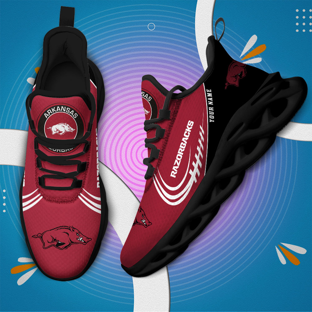 Arkansas Razorbacks PERSONALIZED MAX SOUL SHOES T1 - Famjoys Arkansas Razorbacks PERSONALIZED MAX SOUL SHOES T1 - Famjoys