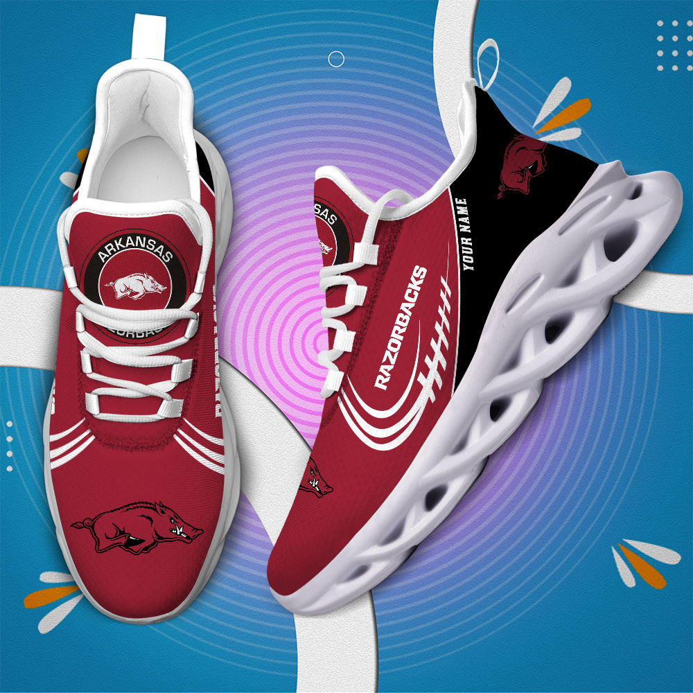 Arkansas Razorbacks PERSONALIZED MAX SOUL SHOES T1 - Famjoys Arkansas Razorbacks PERSONALIZED MAX SOUL SHOES T1 - Famjoys