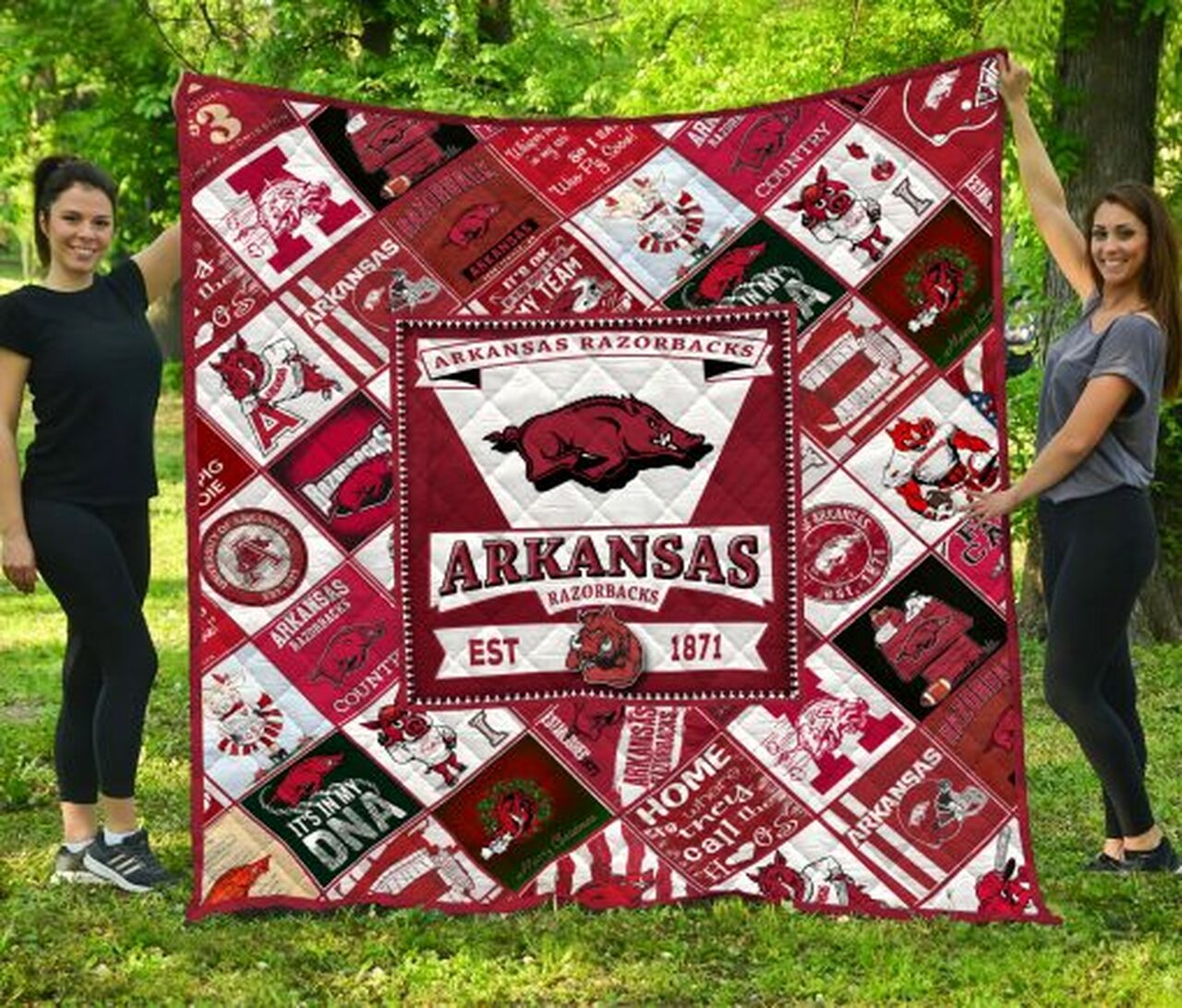 Arkansas Razorbacks Quilt Blanket #760 - Famjoys Arkansas Razorbacks Quilt Blanket #760 - Famjoys