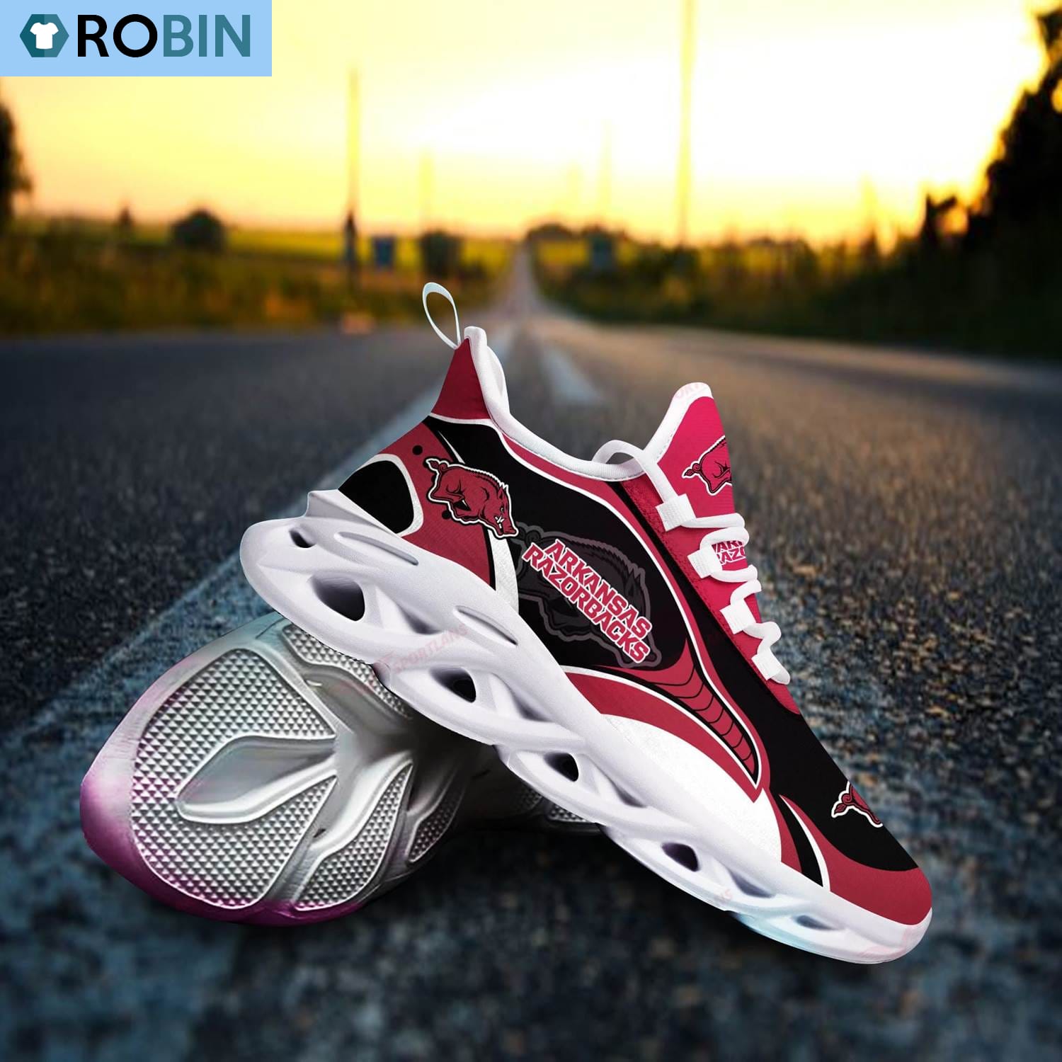 Arkansas Razorbacks Sport Shoes Sneakers - Famjoys Arkansas Razorbacks Sport Shoes Sneakers - Famjoys