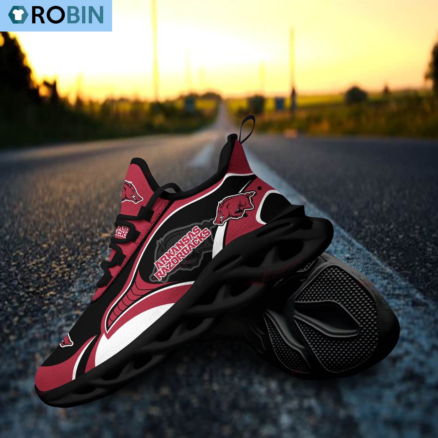 Arkansas Razorbacks Sport Shoes Sneakers - Famjoys Arkansas Razorbacks Sport Shoes Sneakers - Famjoys