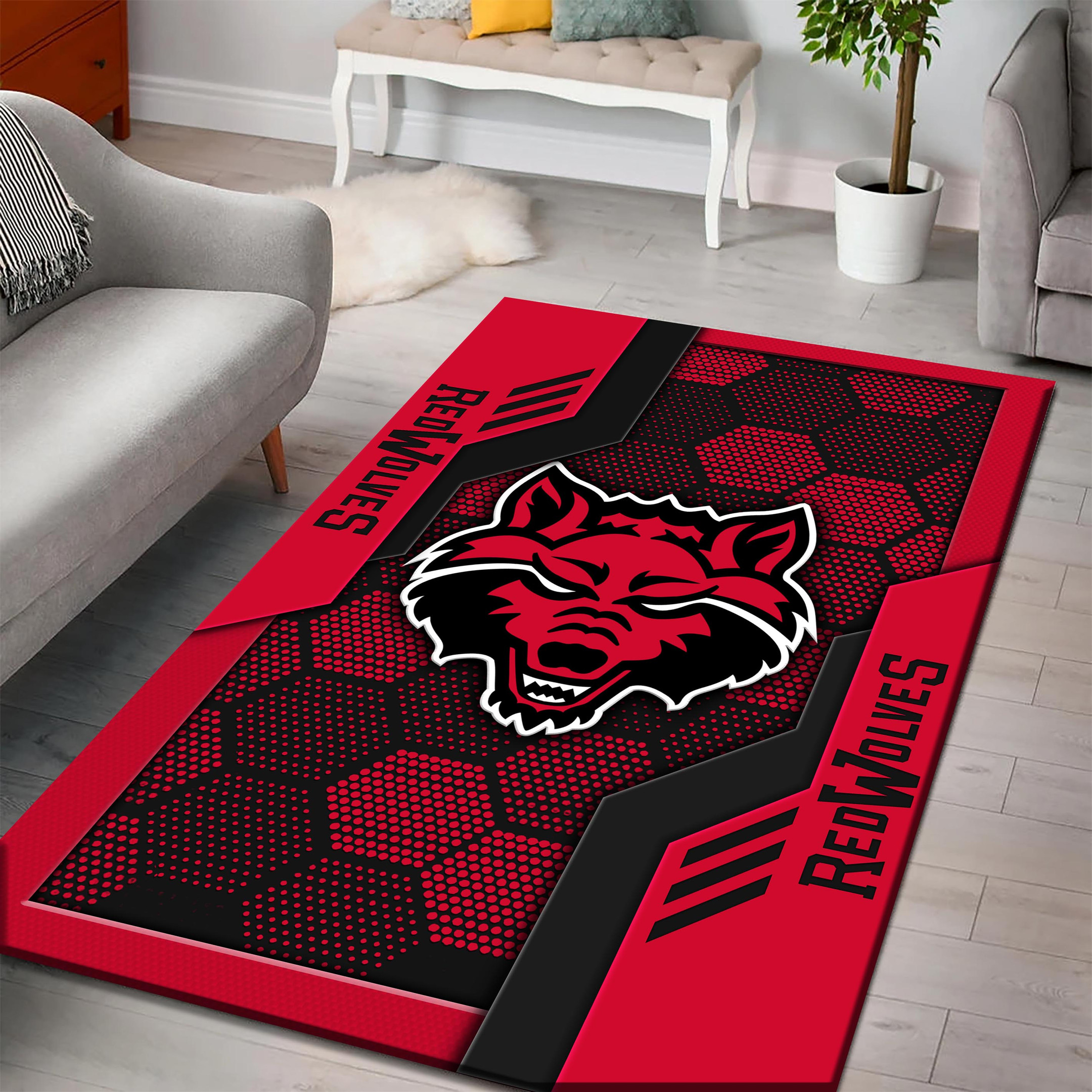 Arkansas State Red Wolves Area Rugs 3791 - Famjoys Arkansas State Red Wolves Area Rugs 3791 - Famjoys