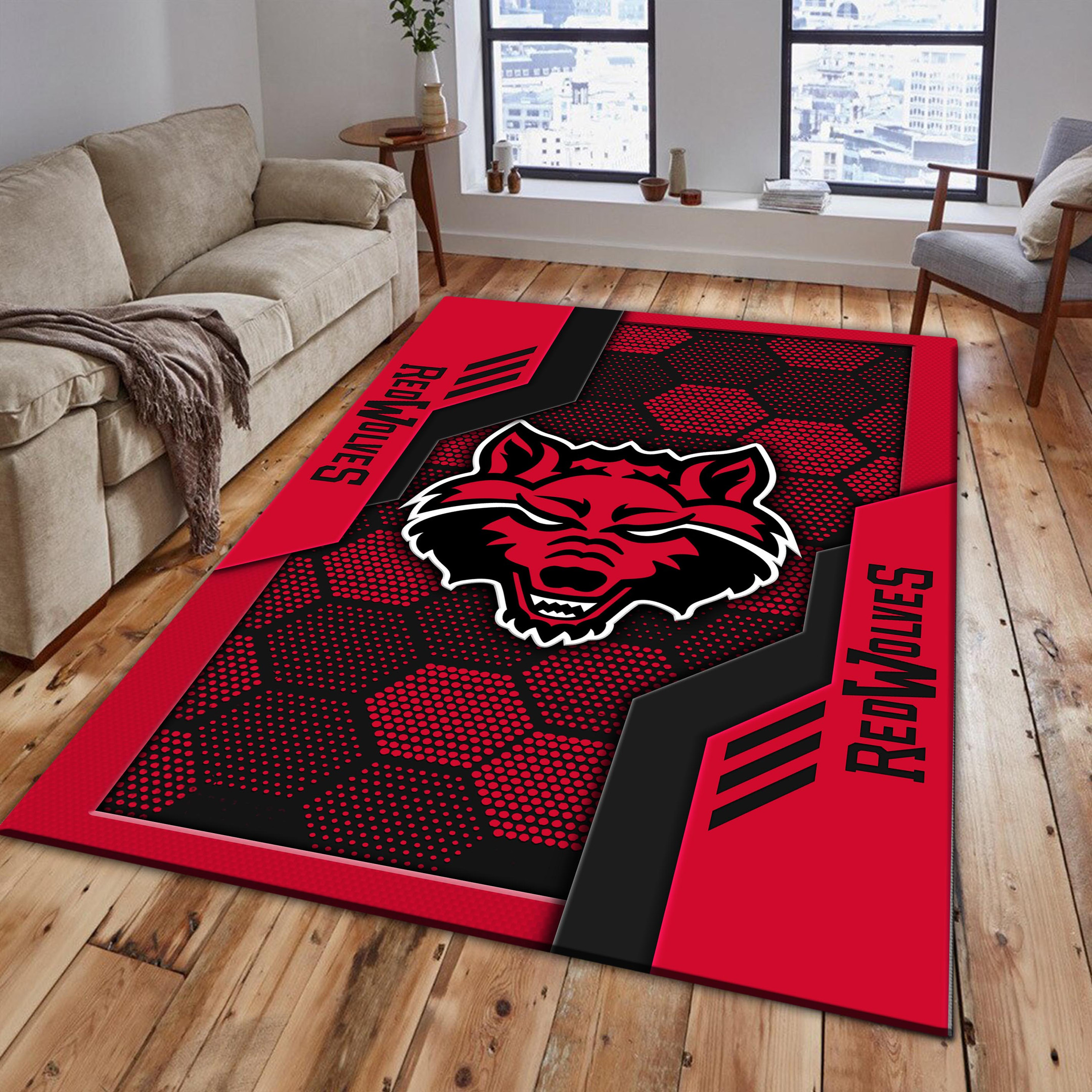 Arkansas State Red Wolves Area Rugs 3791 - Famjoys Arkansas State Red Wolves Area Rugs 3791 - Famjoys