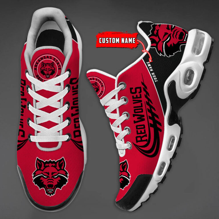 Arkansas State Red Wolves Custom Name TN Shoes DS001 - Famjoys Arkansas State Red Wolves Custom Name TN Shoes DS001 - Famjoys