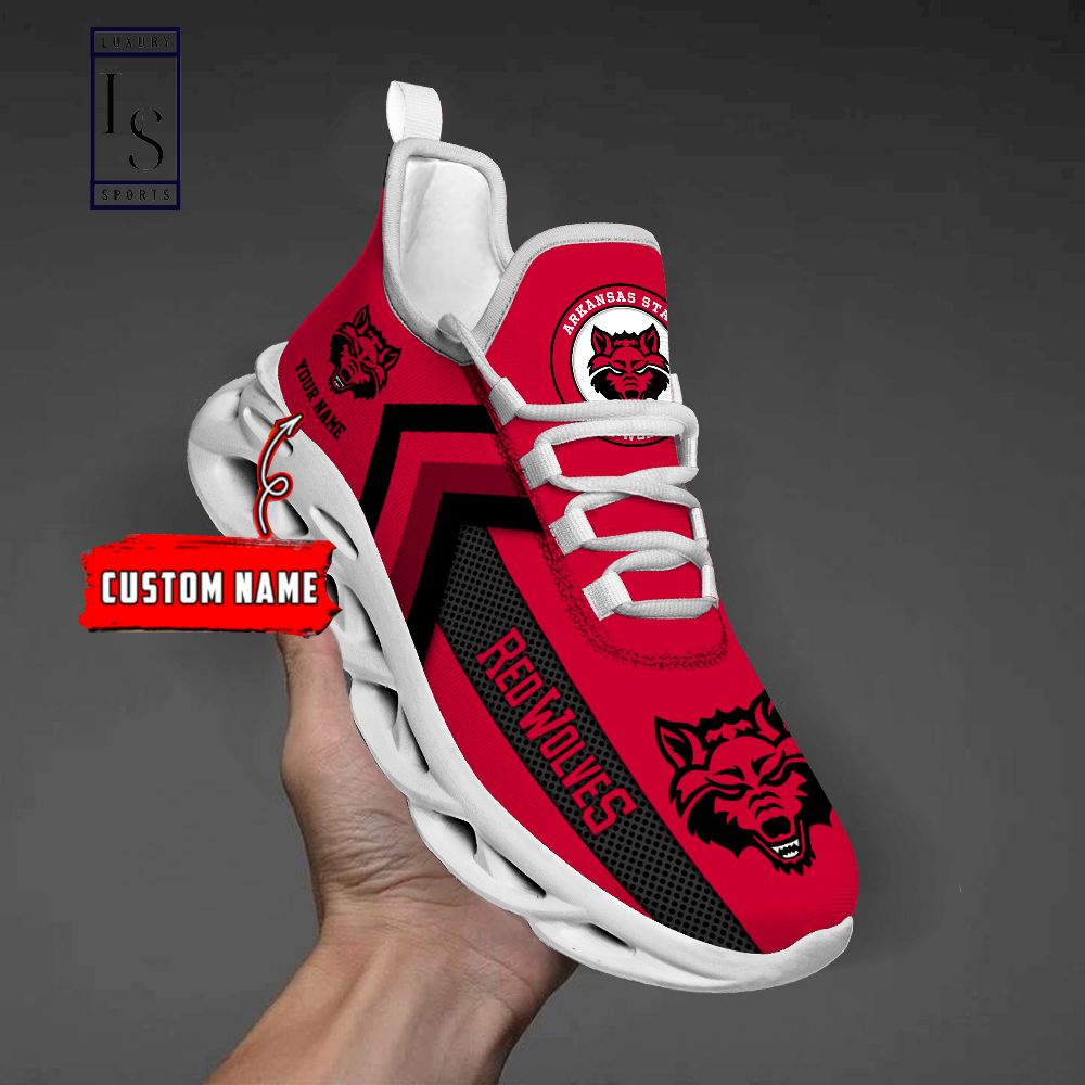 Arkansas State Red Wolves Personalized Max Soul Shoes - Famjoys Arkansas State Red Wolves Personalized Max Soul Shoes - Famjoys