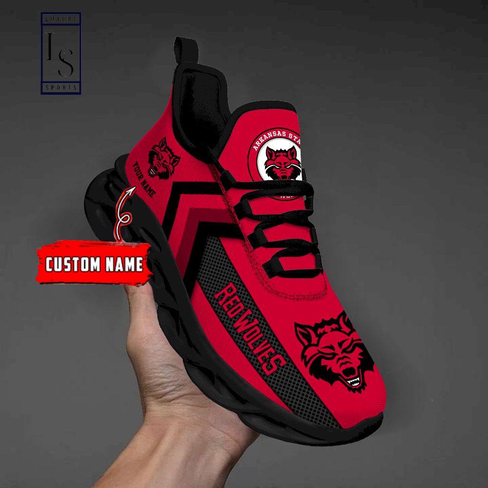 Arkansas State Red Wolves Personalized Max Soul Shoes - Famjoys Arkansas State Red Wolves Personalized Max Soul Shoes - Famjoys