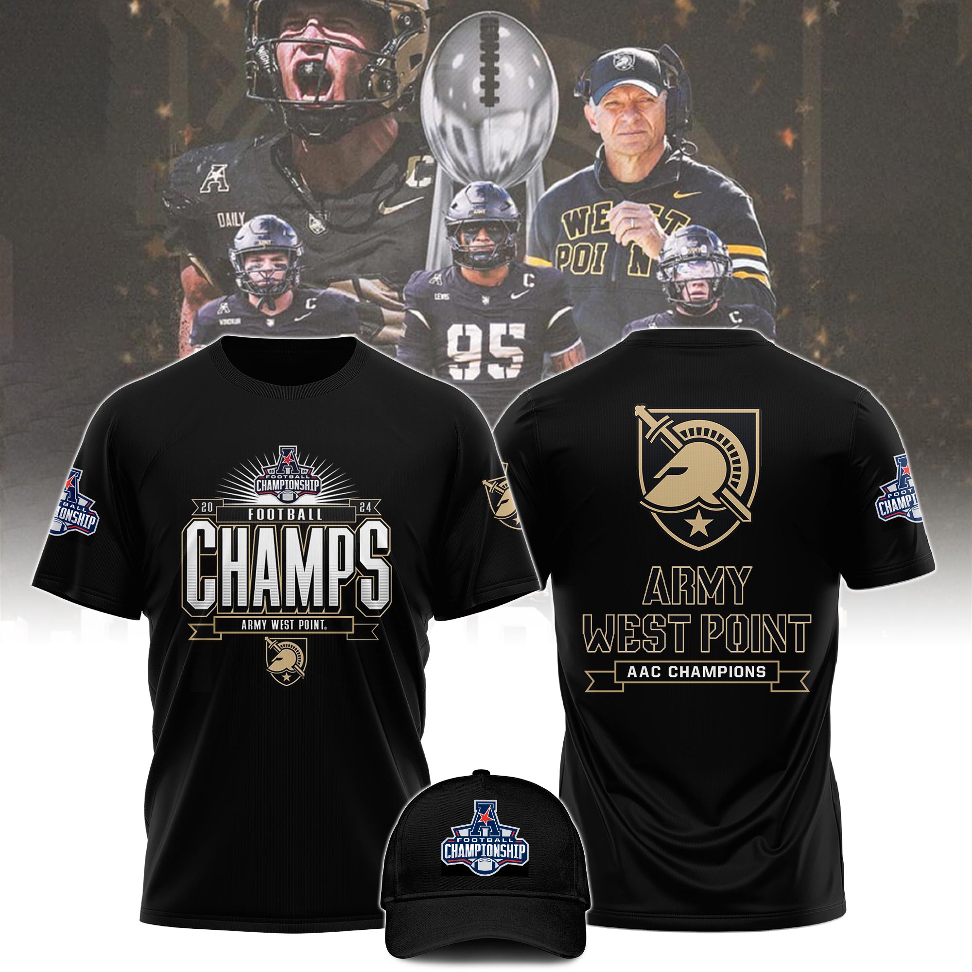 Army Black Knights  Champion Conference T-shirt   V2