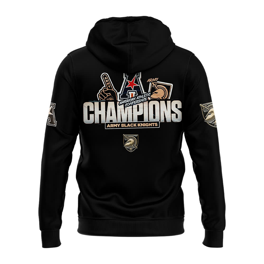 Army Black Knights Football ACC Champions Premium Pullover Hoodie - Famjoys Army Black Knights Football ACC Champions Premium Pullover Hoodie - Famjoys