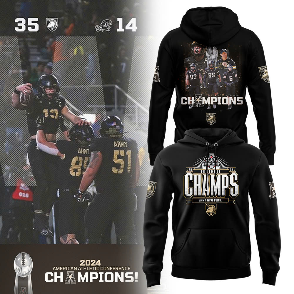 Army Black Knights Football ACC Champions Premium Pullover Hoodie V2 - Famjoys Army Black Knights Football ACC Champions Premium Pullover Hoodie V2 - Famjoys