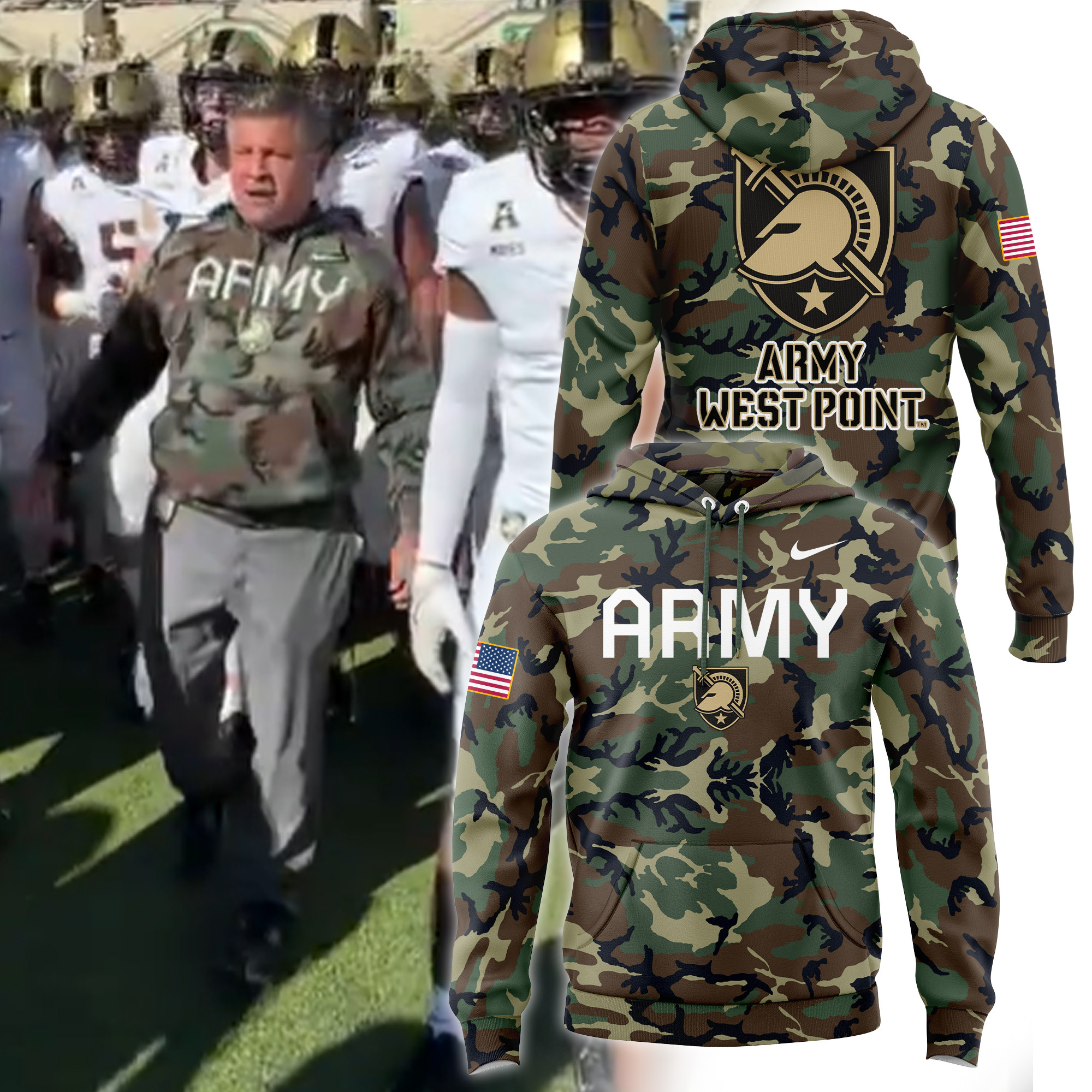 Army Black Knights football Arctic Camo Salute to Service Club Fleece Pullover Hoodie - Famjoys Army Black Knights football Arctic Camo Salute to Service Club Fleece Pullover Hoodie - Famjoys