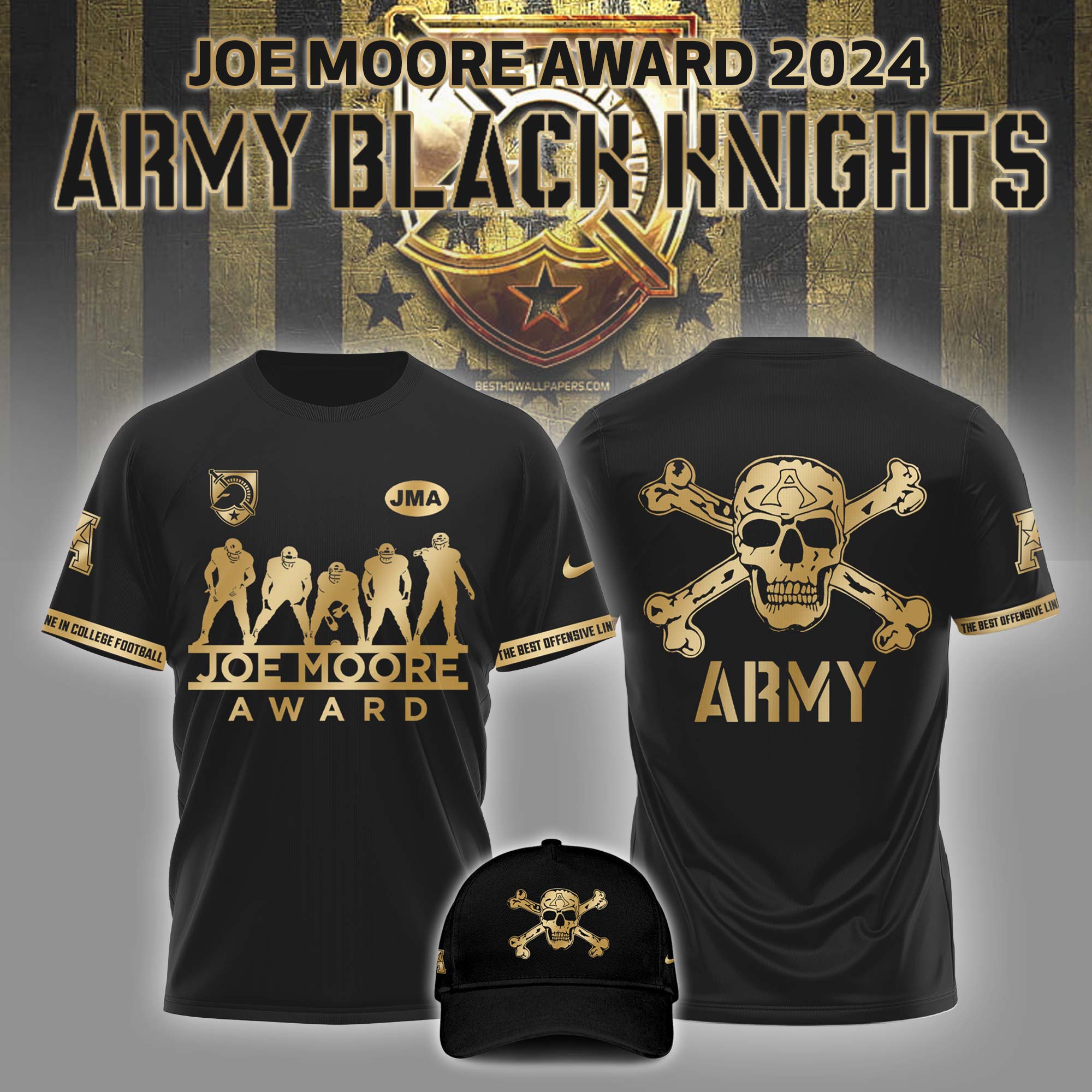 Army Black Knights Joe Moore Award Winners T-Shirt - Famjoys Army Black Knights Joe Moore Award Winners T-Shirt - Famjoys