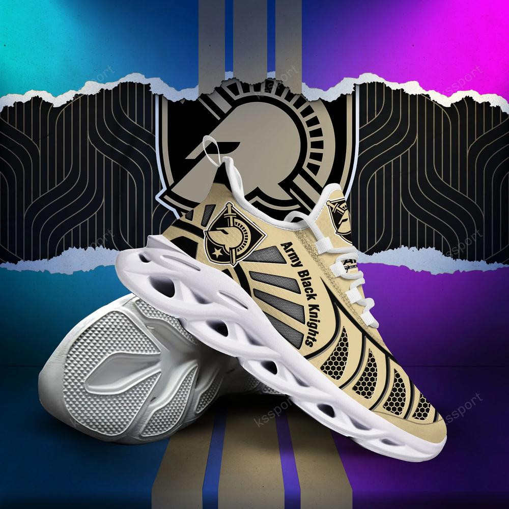 Army Black Knights Max Soul Clunky, Black And White Running Shoes - Famjoys Army Black Knights Max Soul Clunky, Black And White Running Shoes - Famjoys